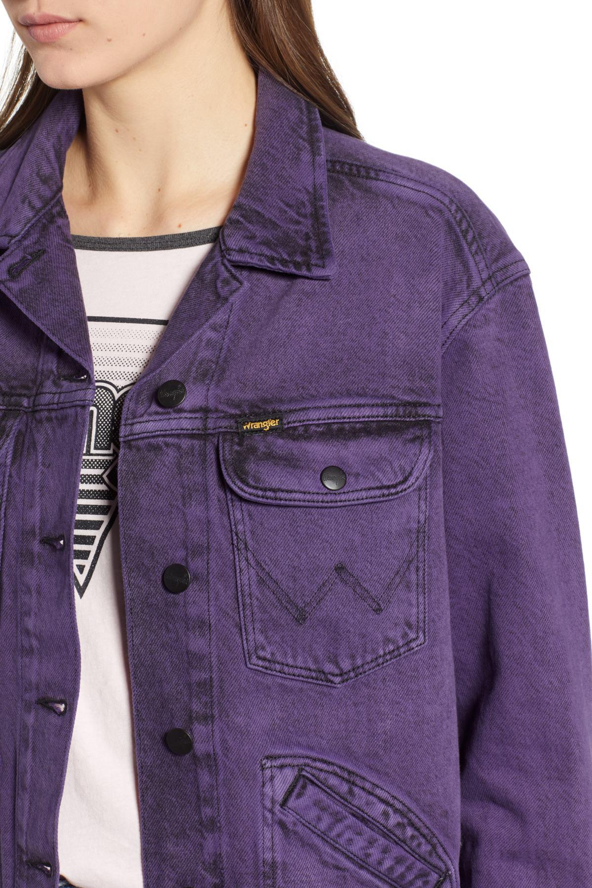 WRANGLER Retro 70s Purple Pop Regular Denim Jacket
