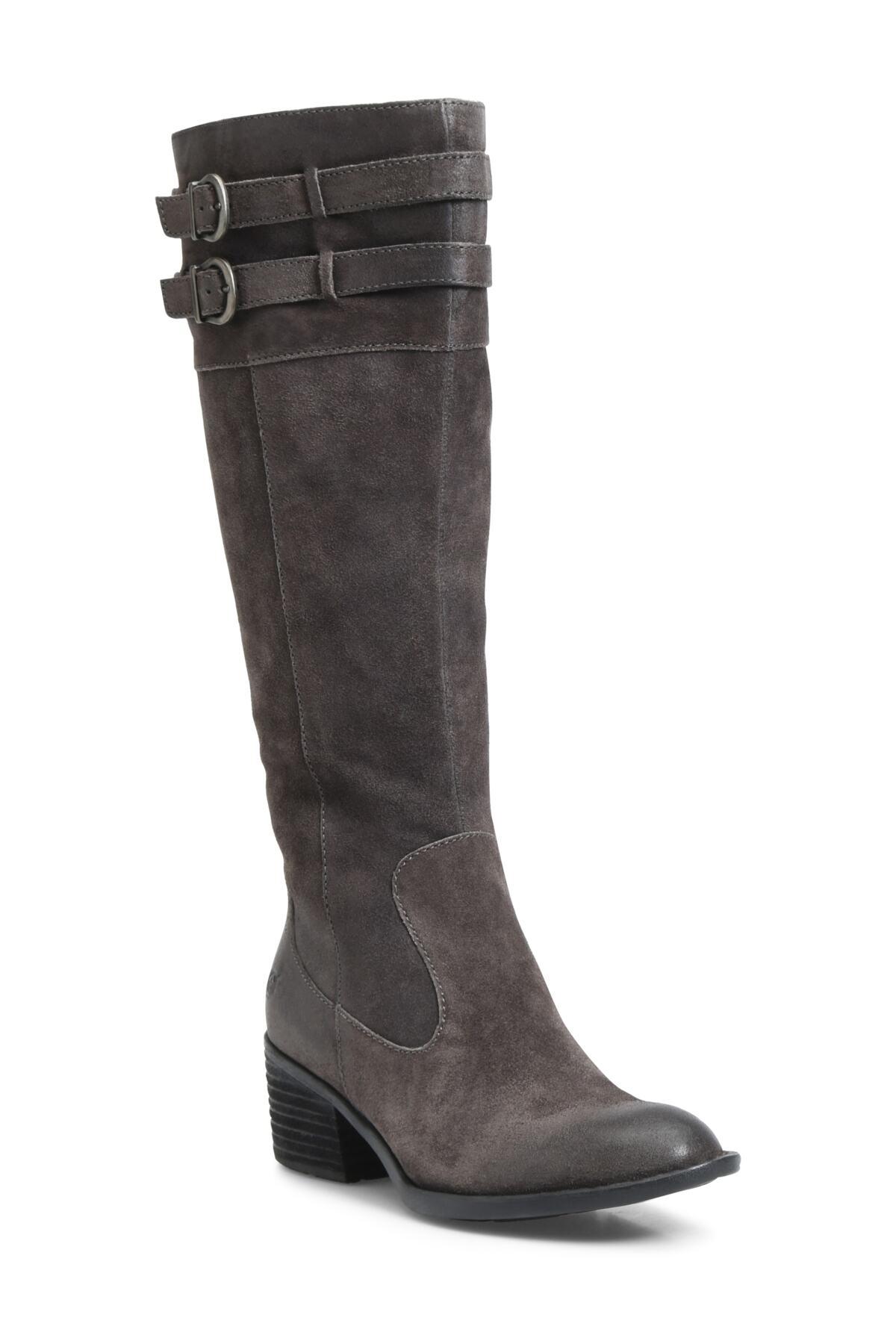tay block heel knee high boot