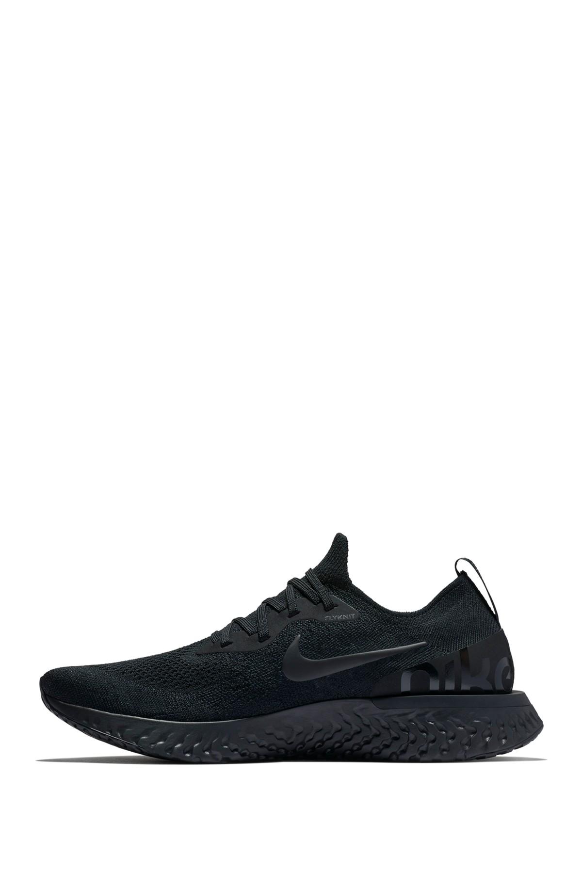 nike epic react flyknit men's black