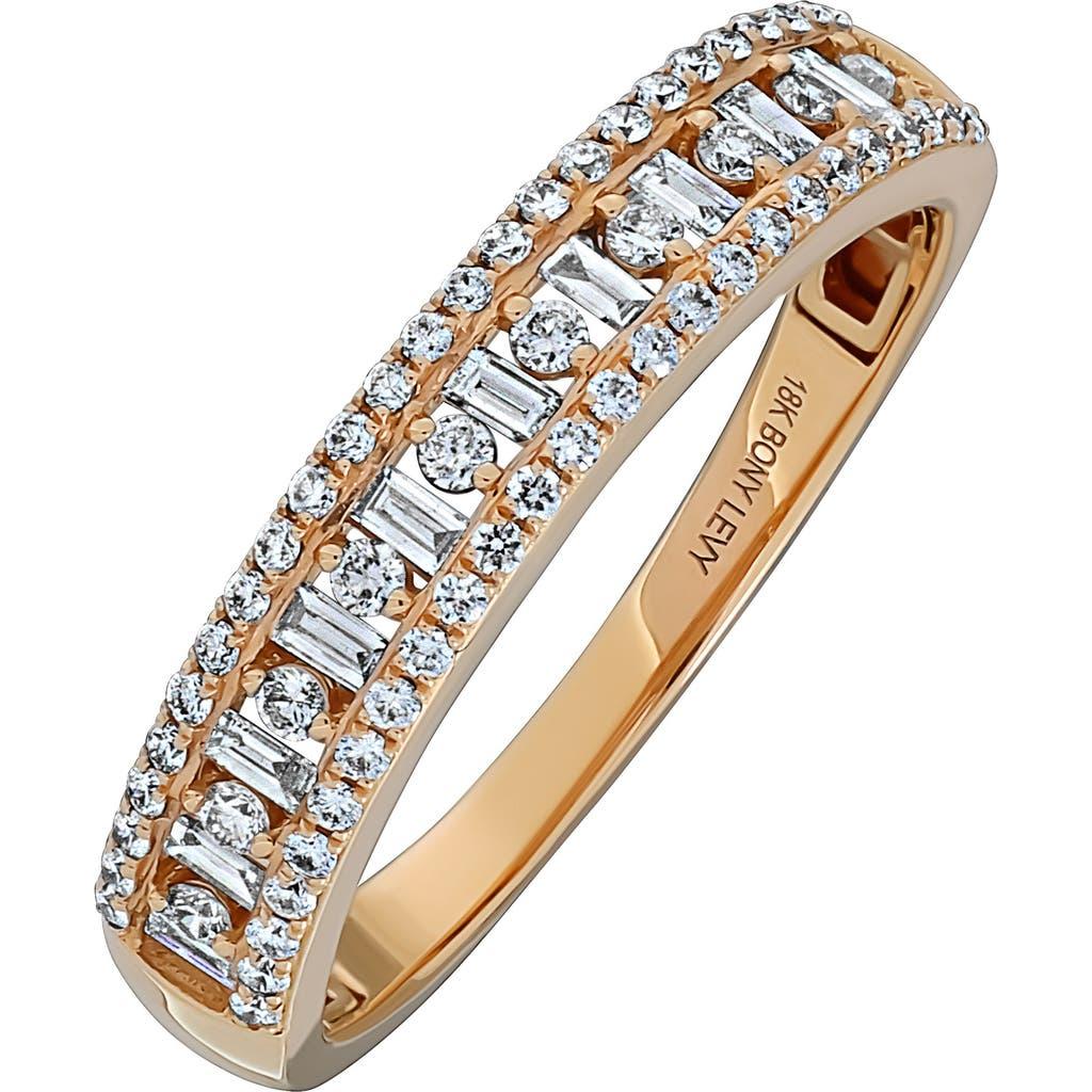 Bony Levy Diamond Baguette 18K Gold Band Ring in Metallic Lyst