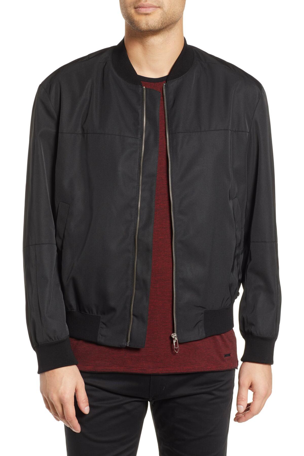 BOSS by Hugo Boss Synthetic Bestino Slim Fit Bomber Jacket in Black for ...