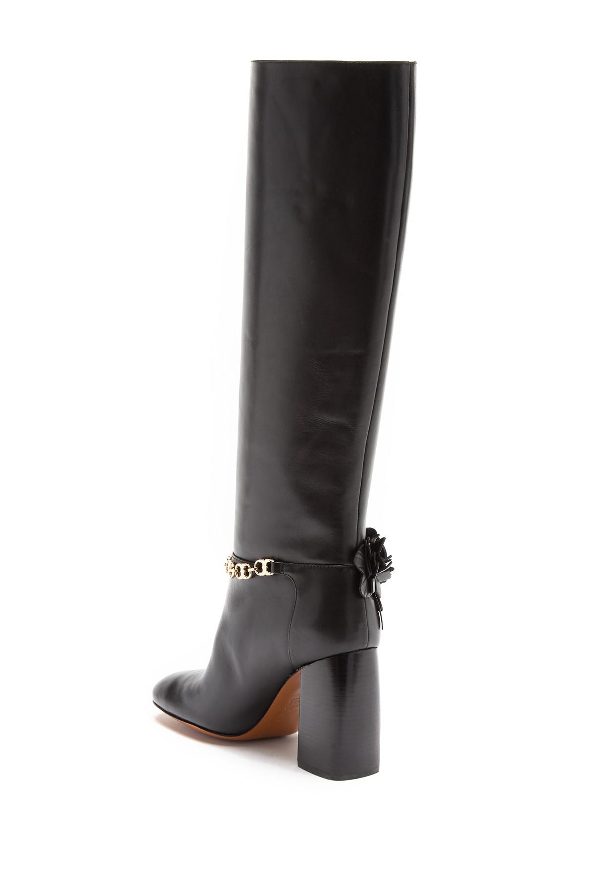 tory burch blossom leather boot