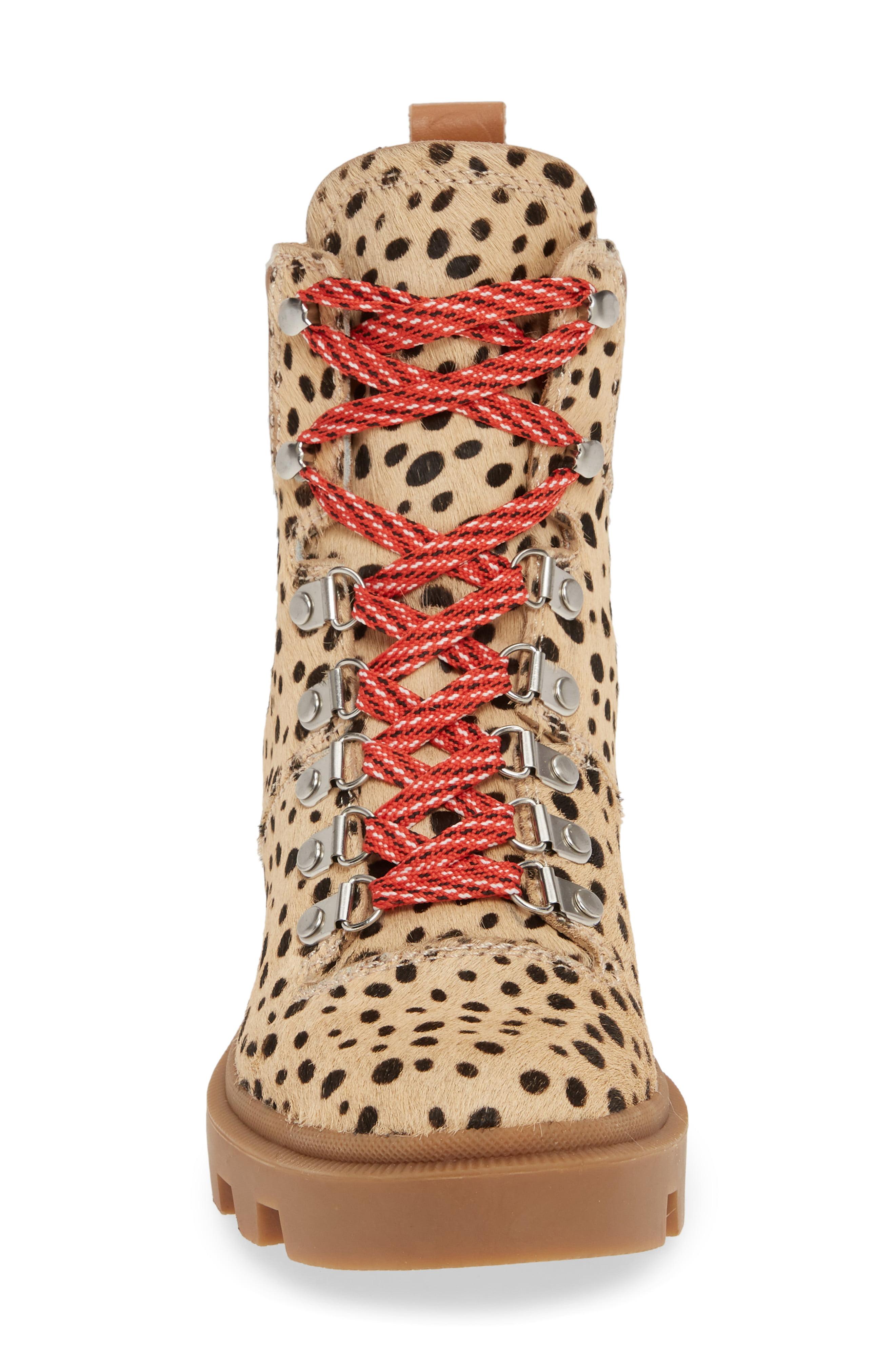 Dolce Vita Leather Women's Rubi Cheetah Print Hiker Booties in Brown - Lyst