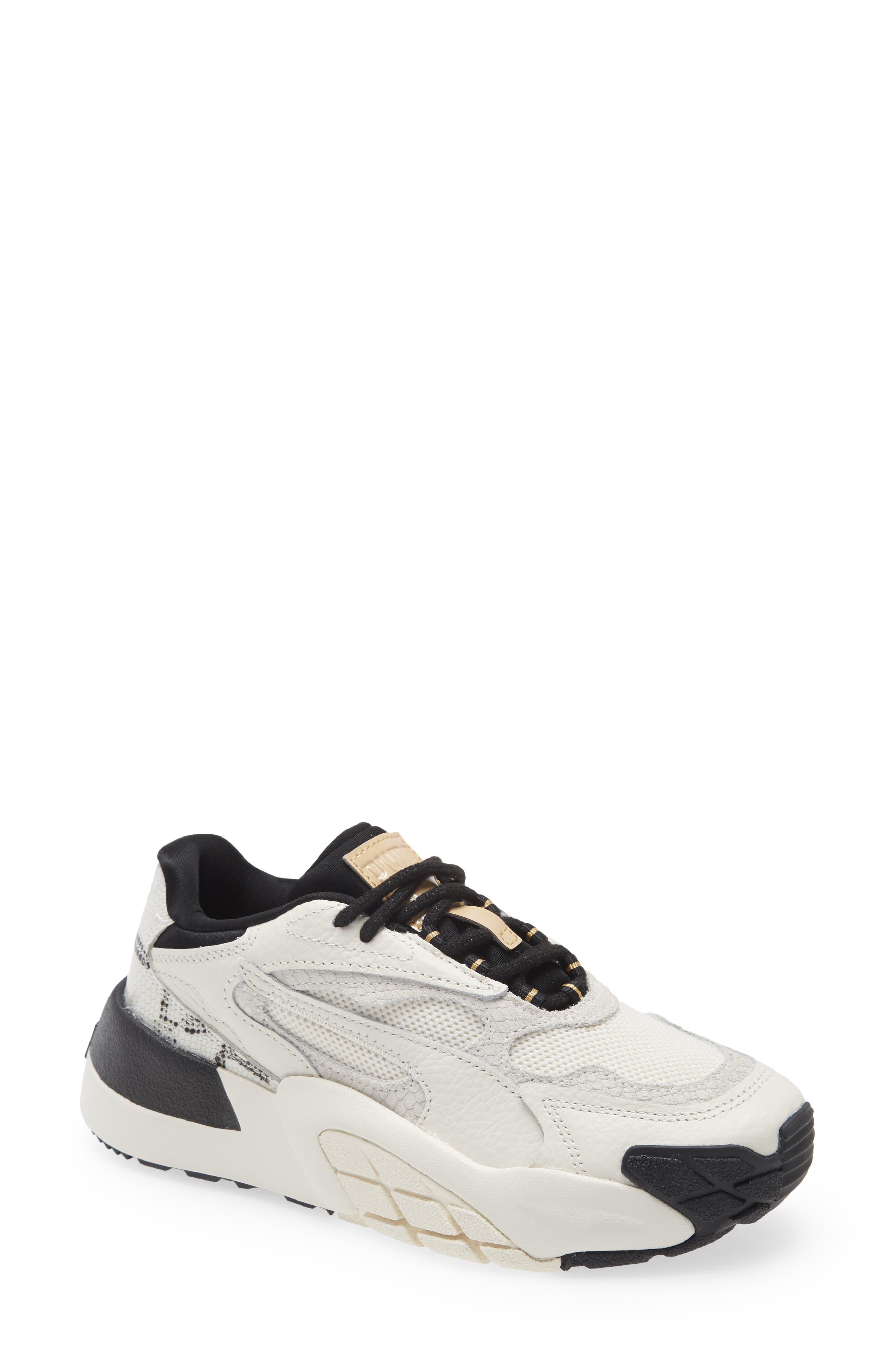 PUMA Hedra Snake Sneaker In Marshmallow- Black At Nordstrom Rack in White |  Lyst