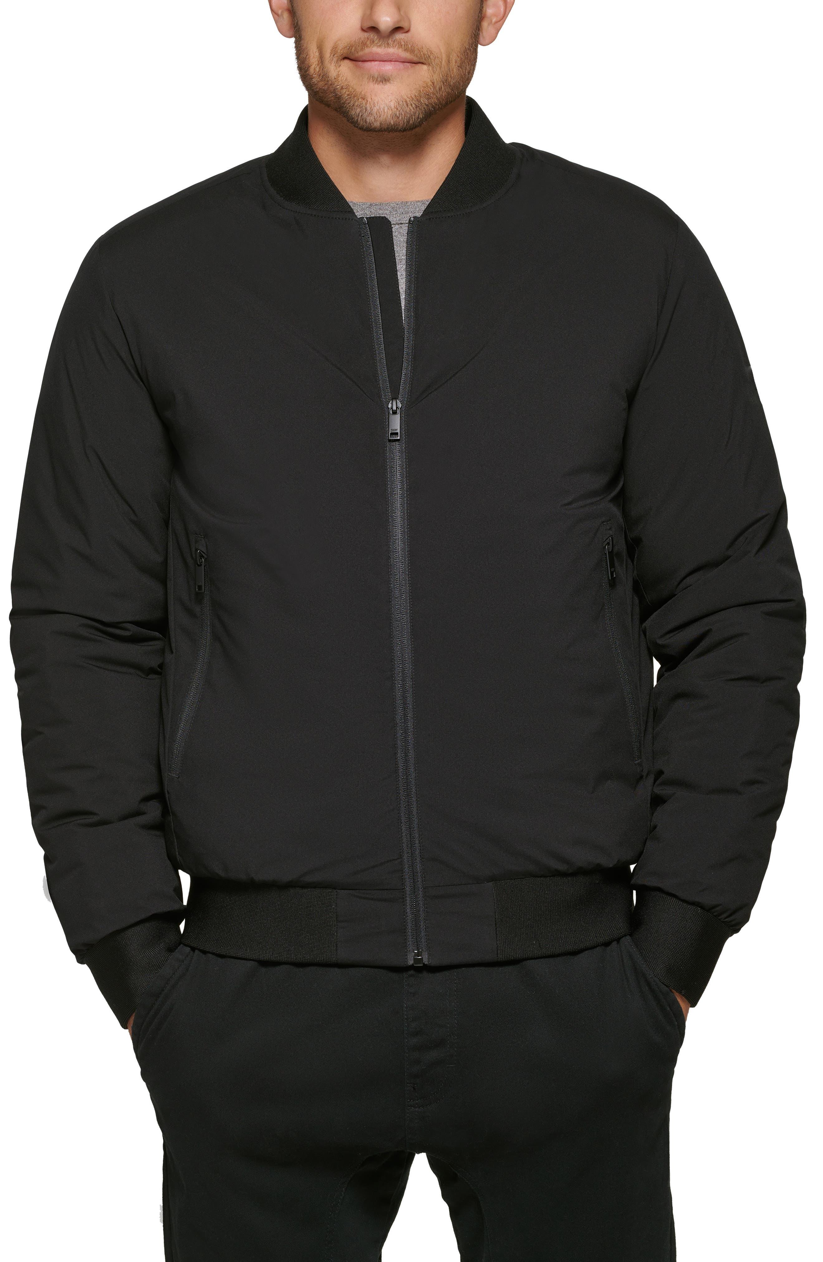 Dkny black shop bomber jacket