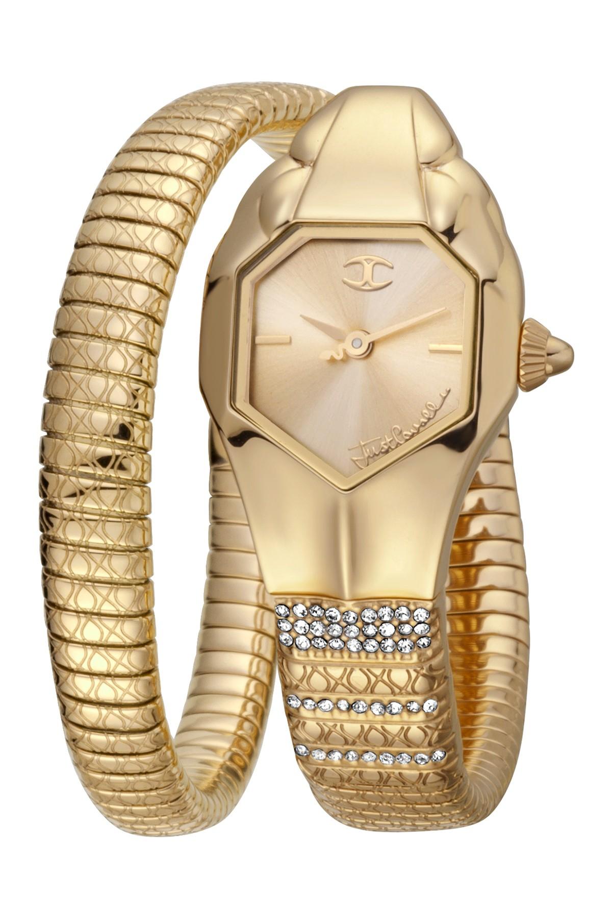 Just Cavalli Women's Glam Snake Bracelet Watch, 22mm in Gold (Metallic ...