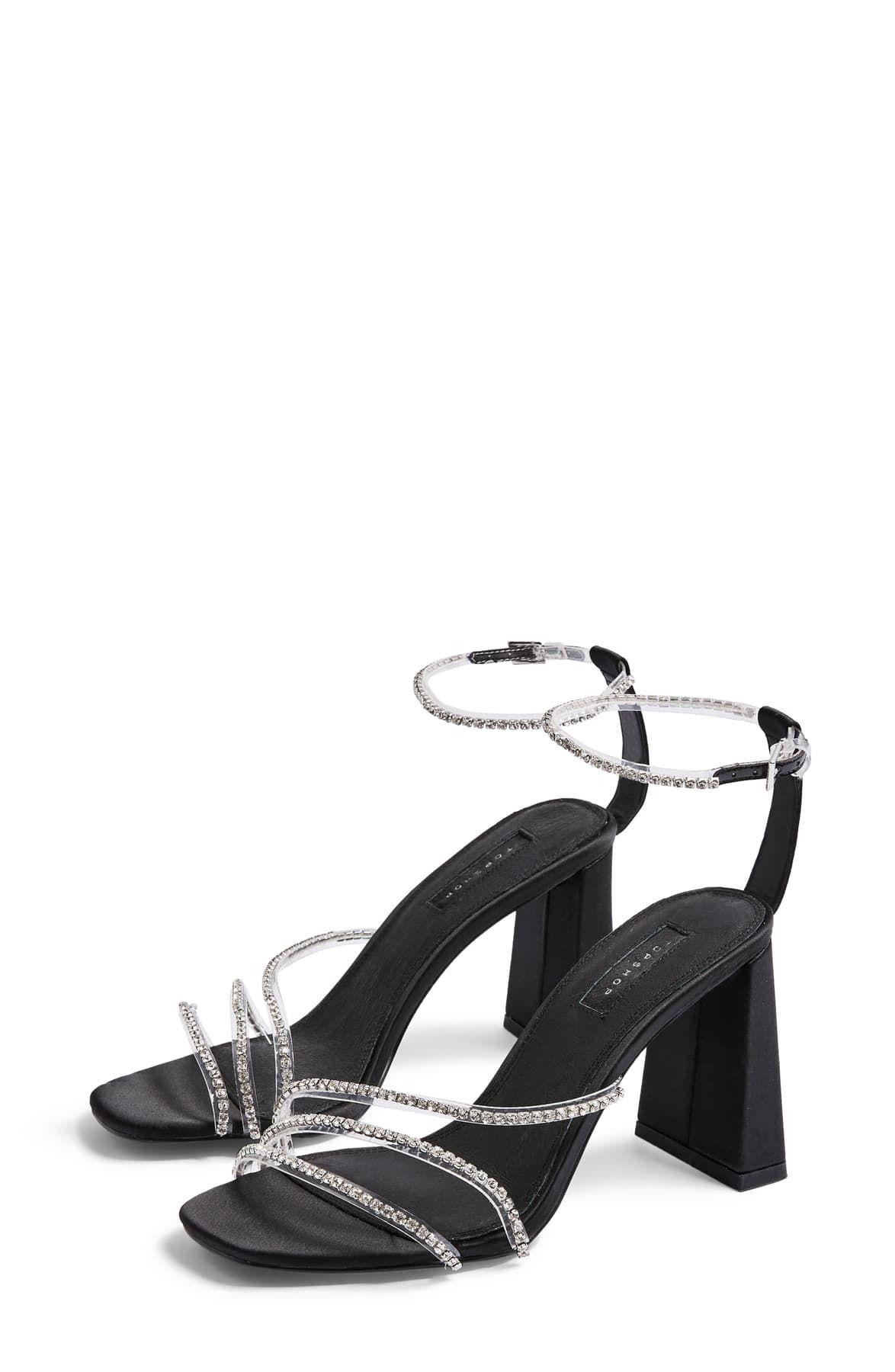 idol ritz black strap high heels