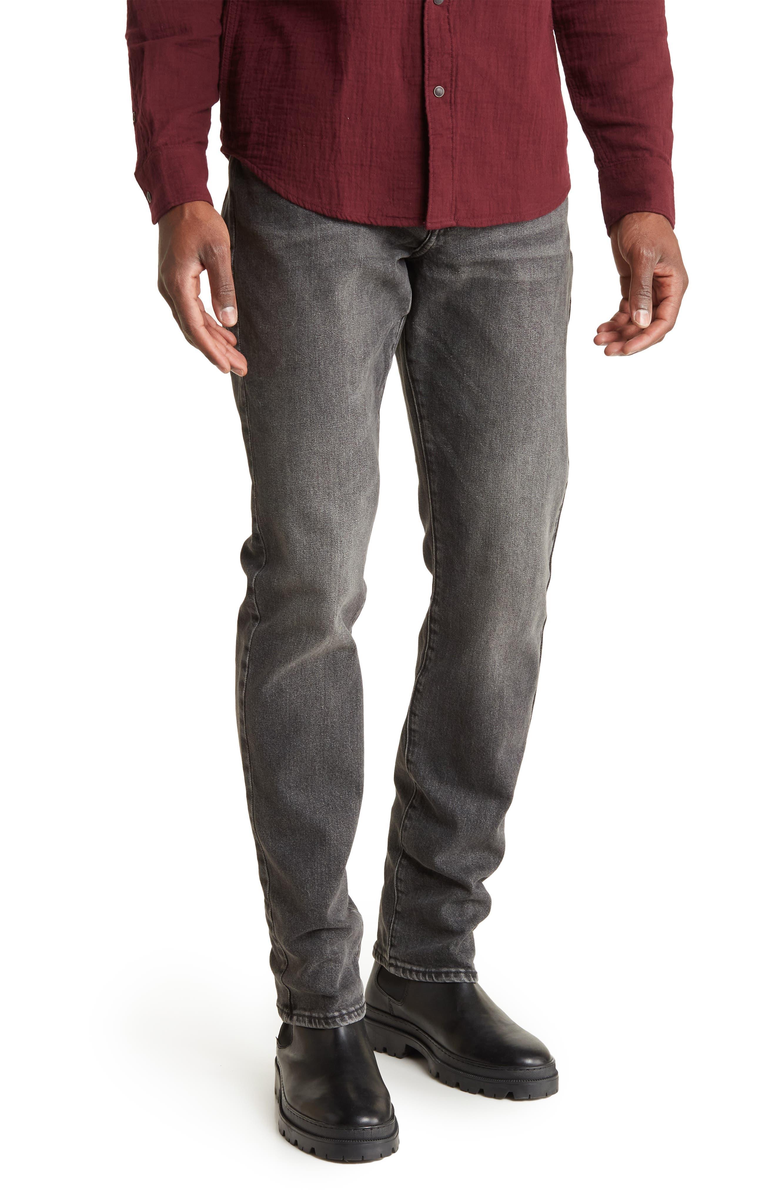 Lucky Brand 410 Athletic Straight Denim Jeans In Lb Dark Grey At Nordstrom  Rack in Red for Men