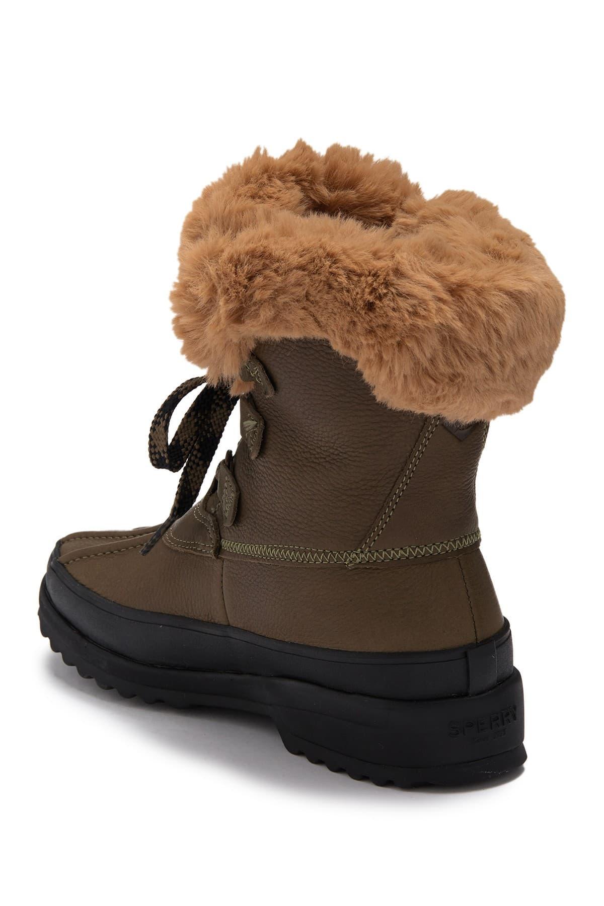 Sperry maritime faux fur lined winter duck boot Clearance