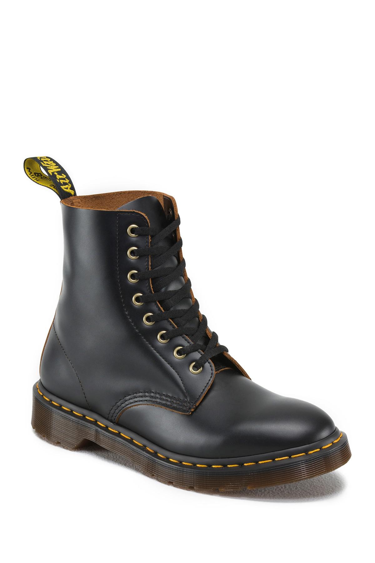 Dr. Martens Pascal Vintage Smooth Leather Boot in Black for Men - Lyst