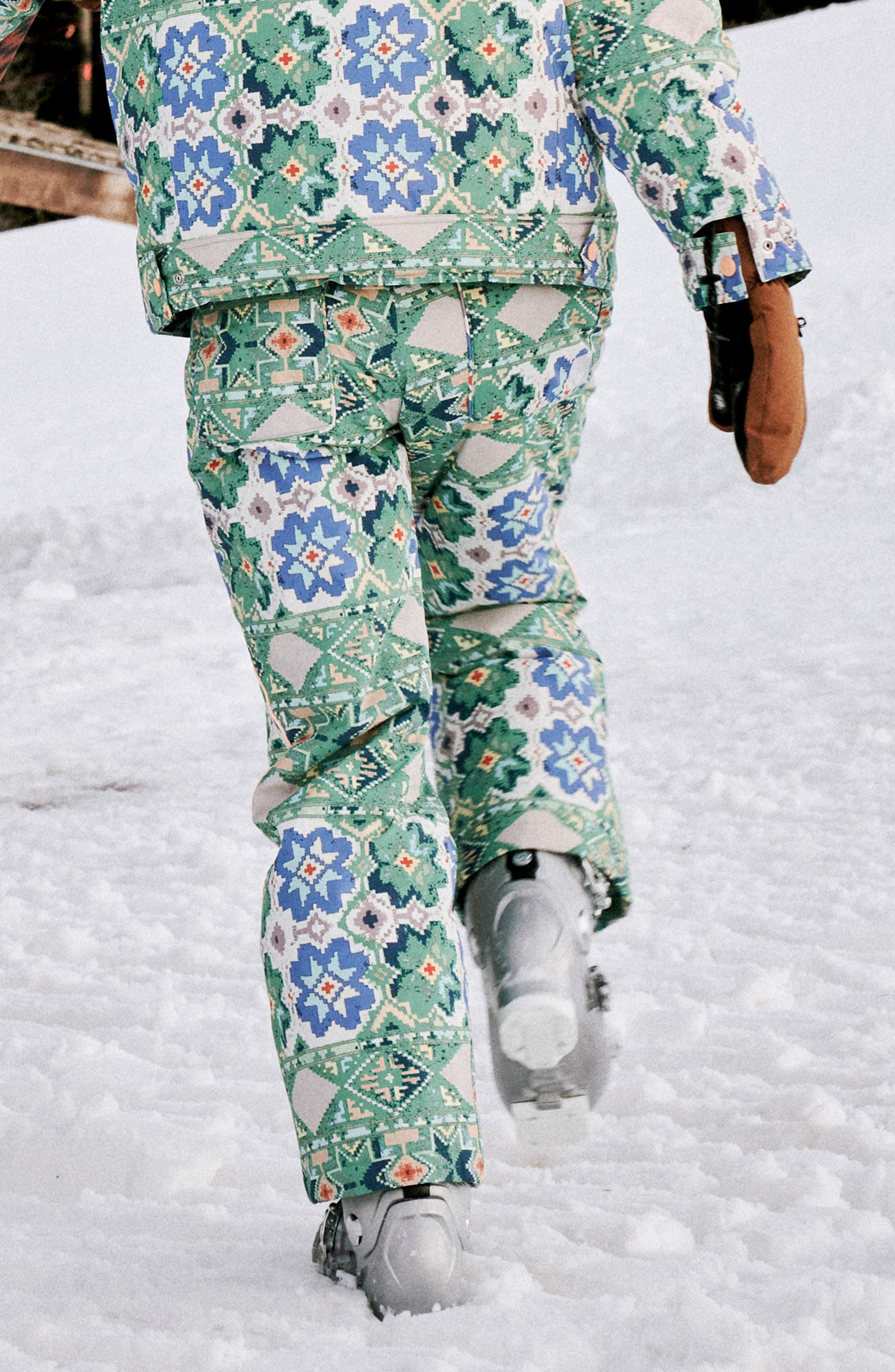 Fp Movement Bunny Slope Print Waterproof High Waist Ski Pants in Blue | Lyst