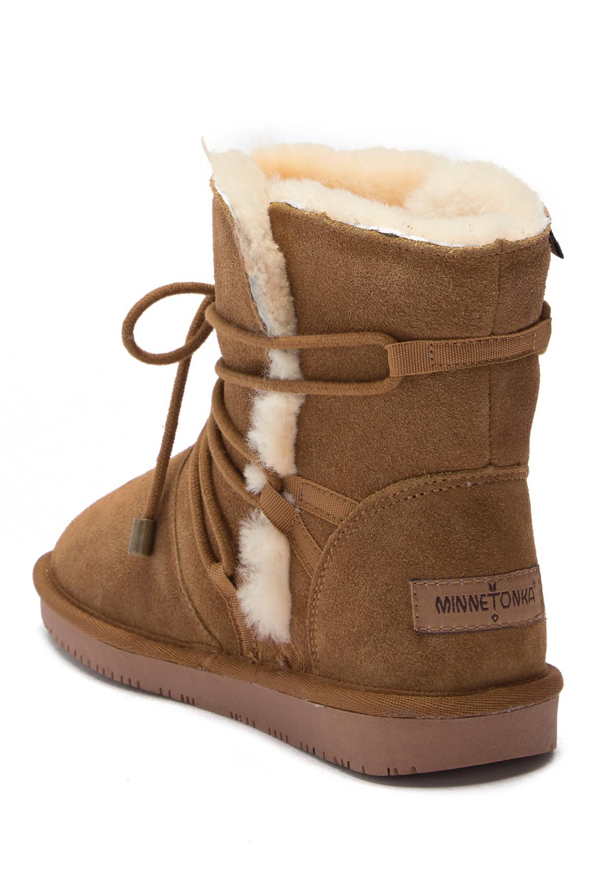 minnetonka shearling boots