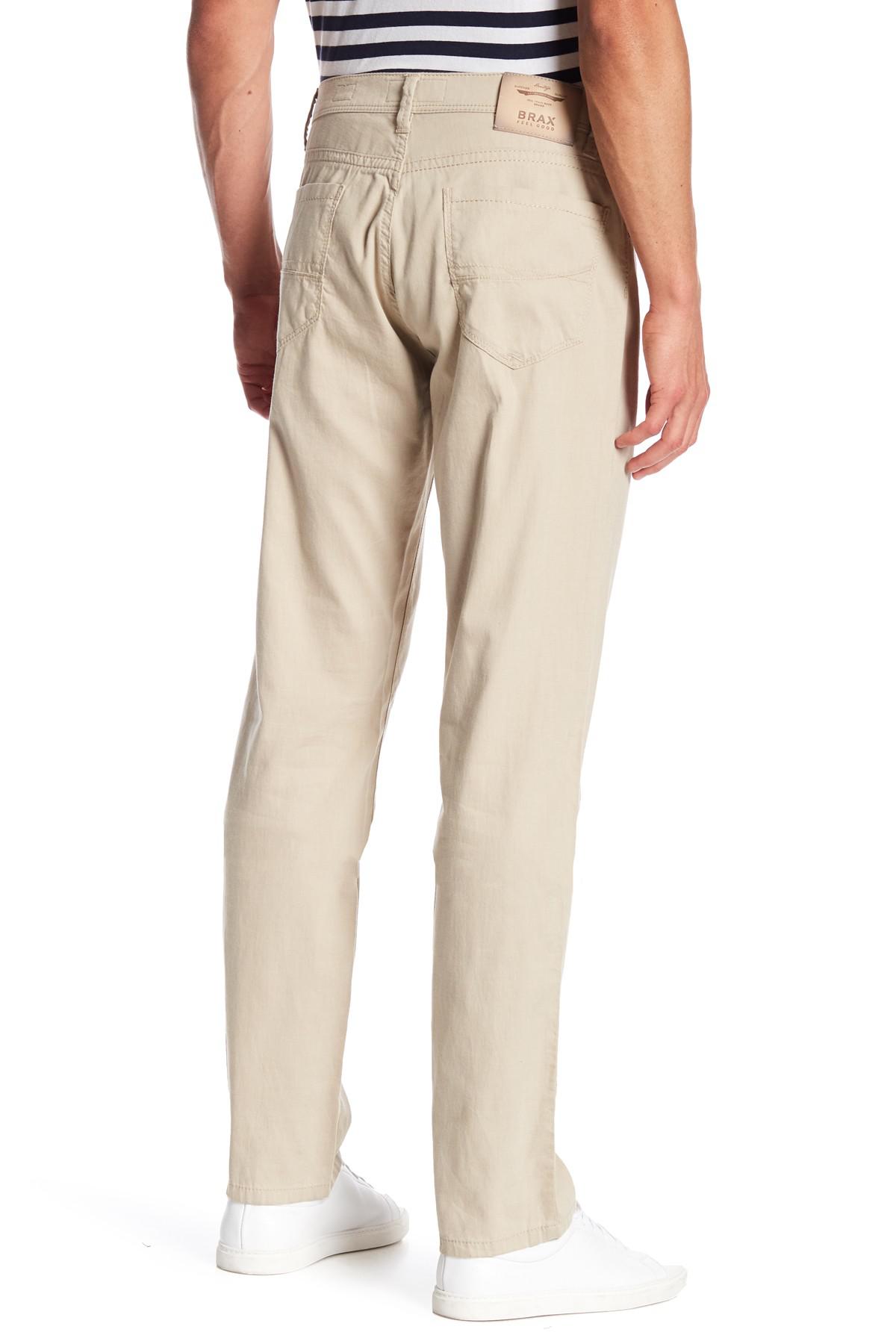 Brax Cadiz Lightweight Pants in Natural for Men | Lyst