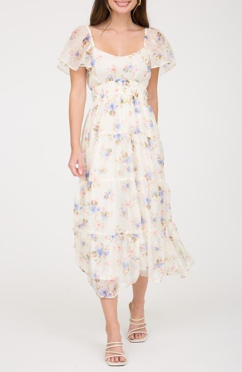 moulinette soeurs lace dress Moulinette Soeurs Anthropologie Size 6 Blue Silk Lace Dress Blue / 6 main image 1