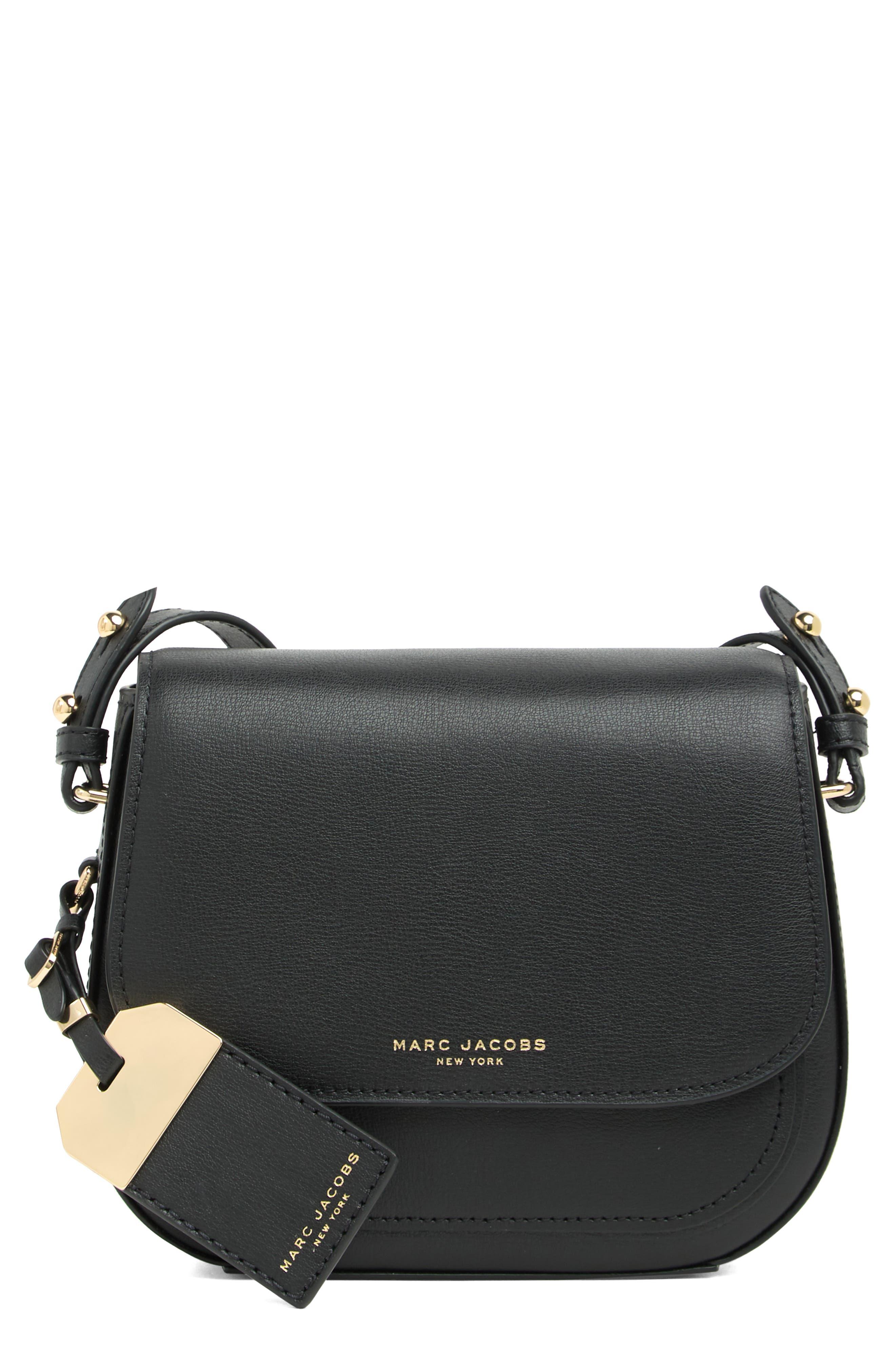 Marc Jacobs Mini Rider Leather Crossbody Bag in Black