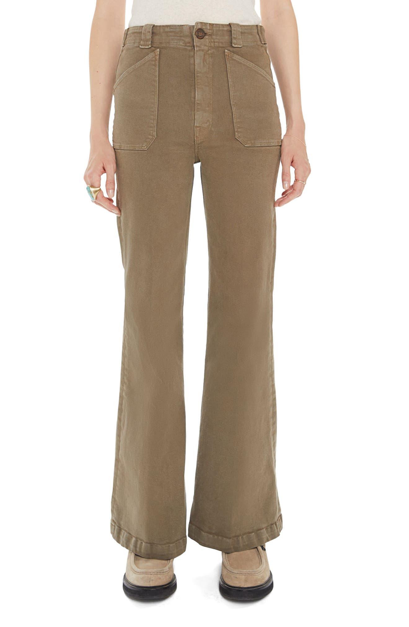 Mother The Elbow Grease Roller Sneak Wide Leg Jeans in Natural Lyst