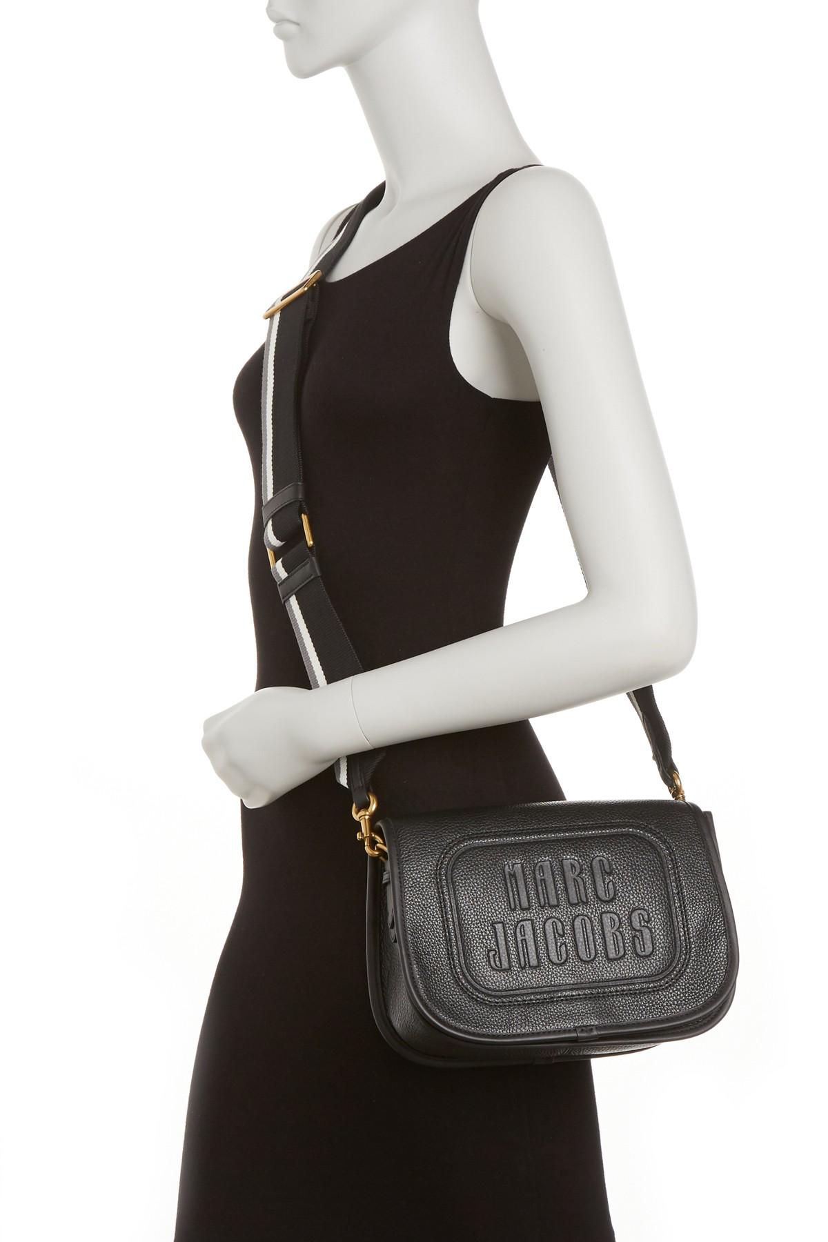 Marc Jacobs Leather The Retro Mini Messenger Crossbody Bag in Black Lyst