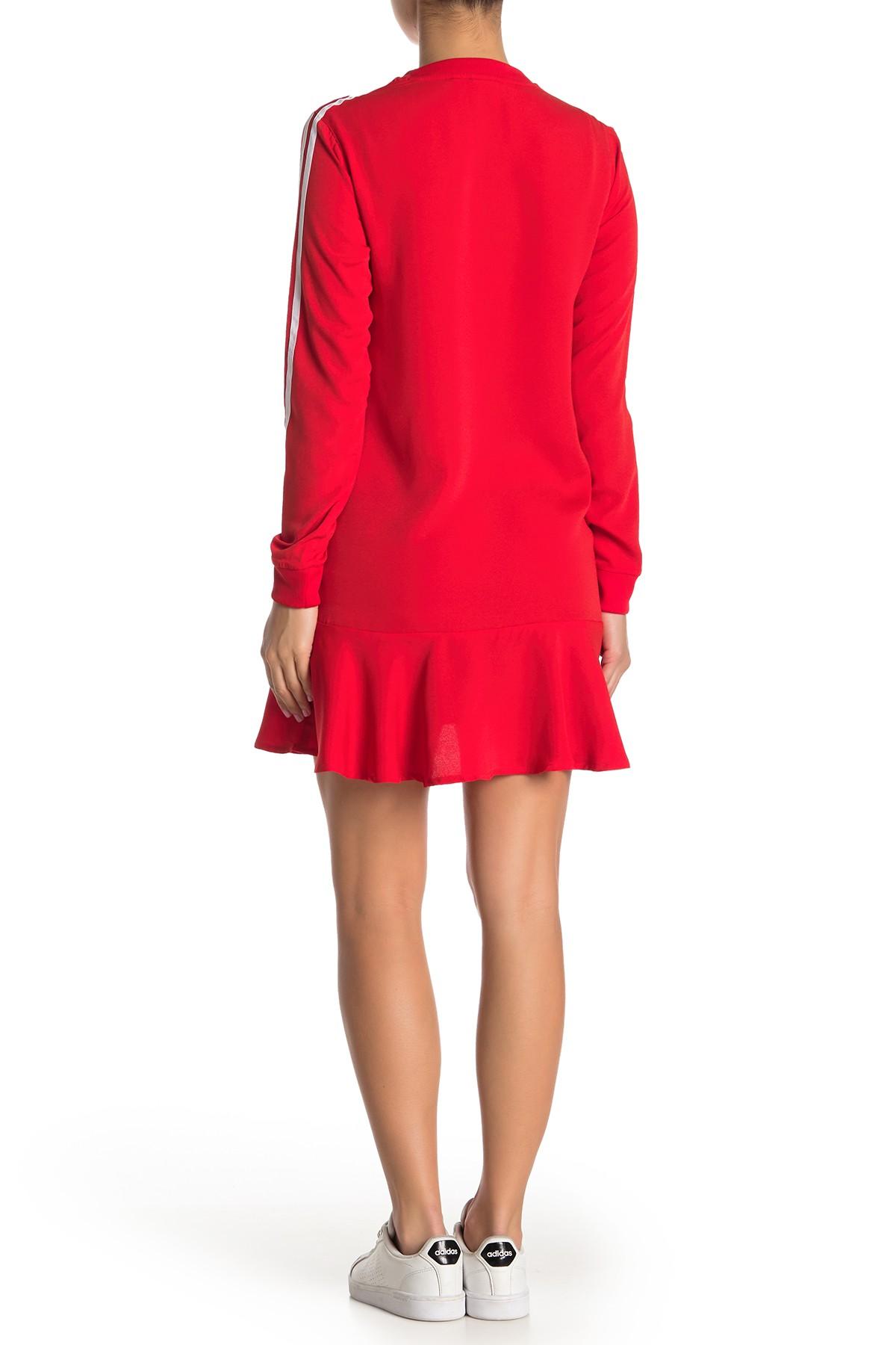 adidas t shirt dress red