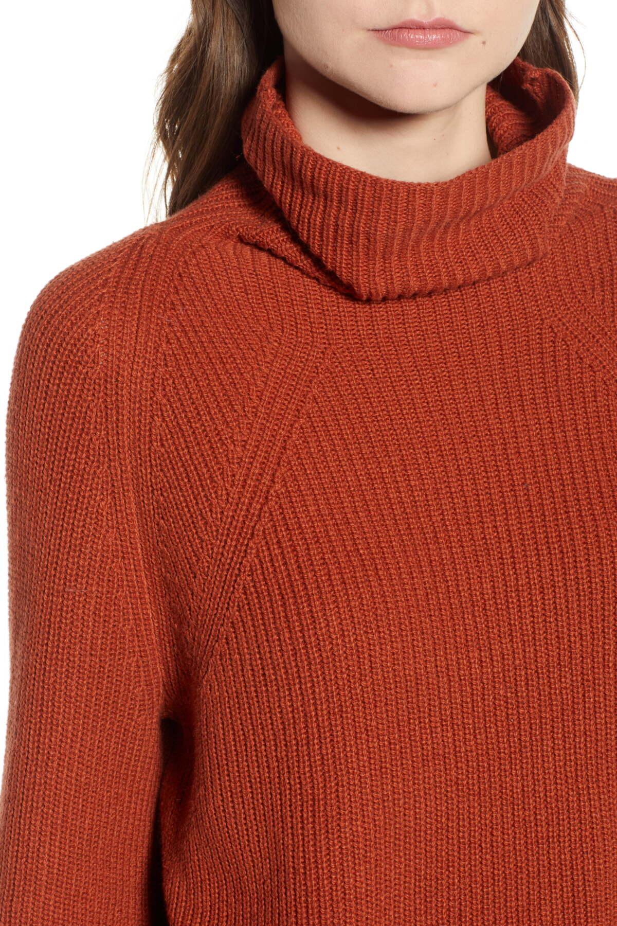 Leith Transfer Stitch Turtleneck 