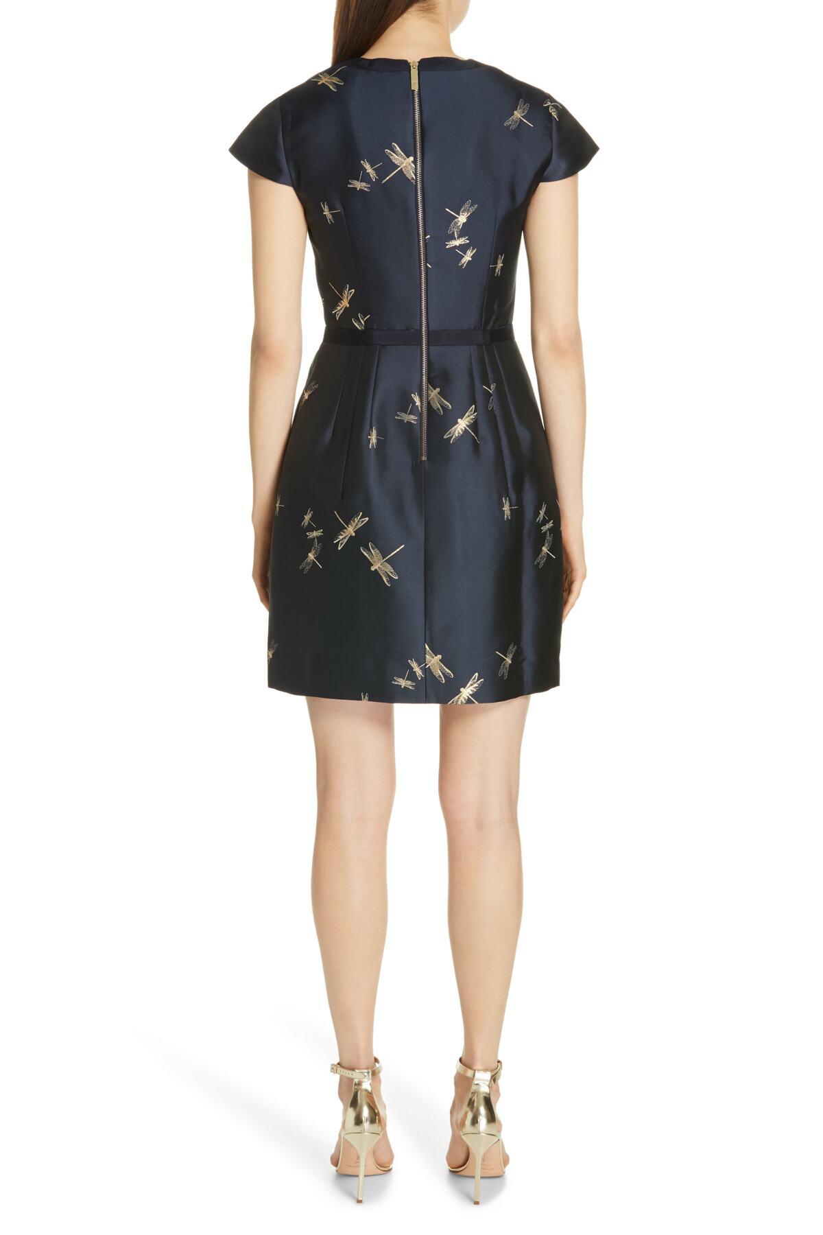 ted baker dragonfly jacquard dress