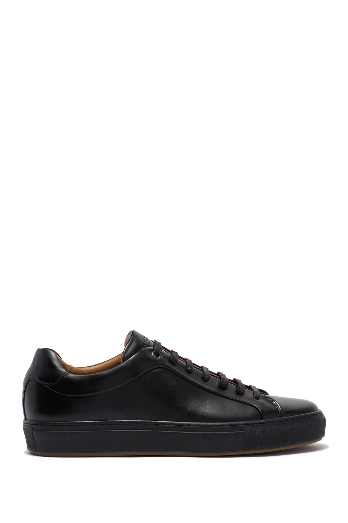 BOSS Mirage Tennis Leather Sneaker in Black for Men - Lyst