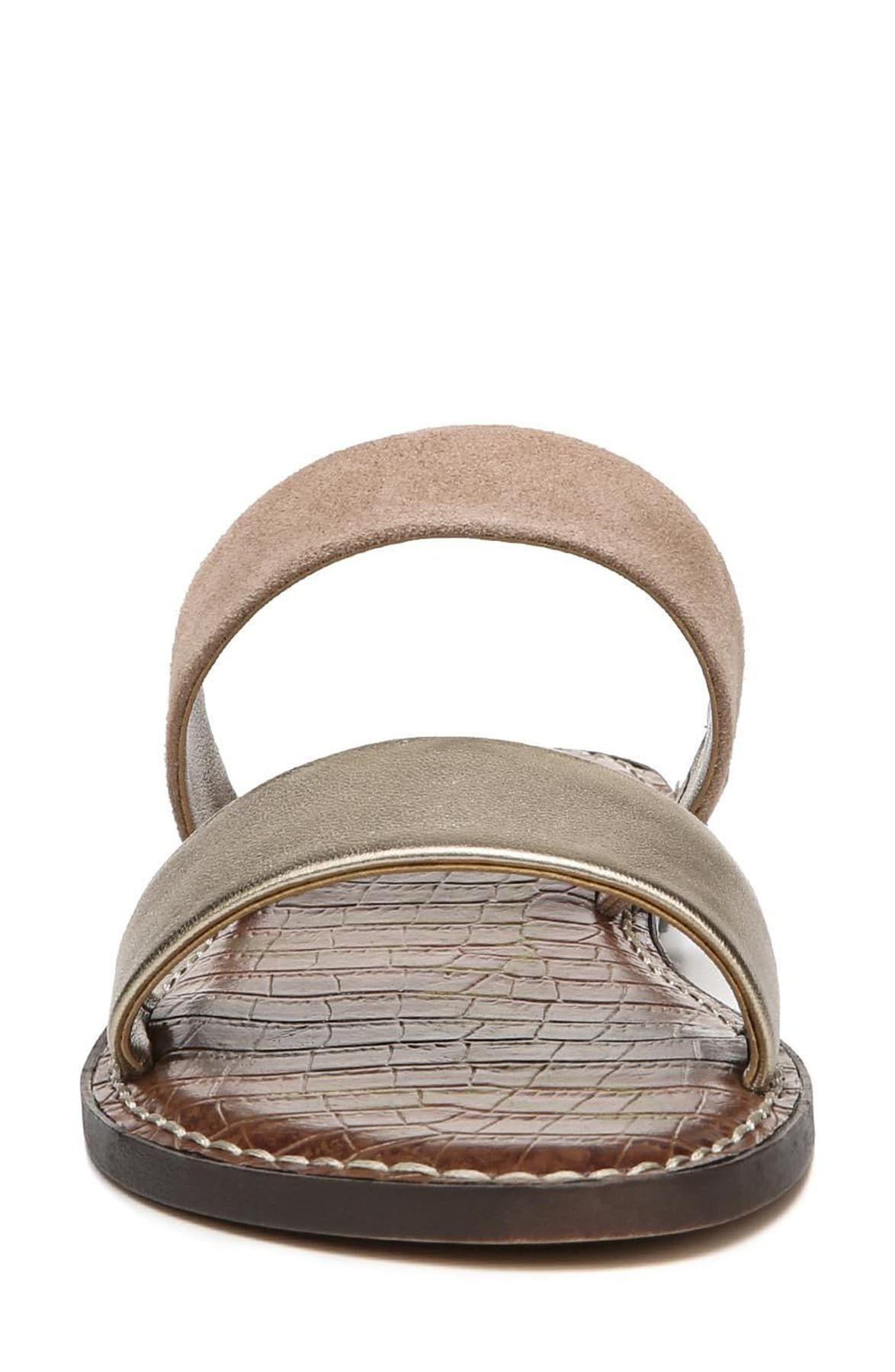 gala two strap genuine calf hair slide sandal