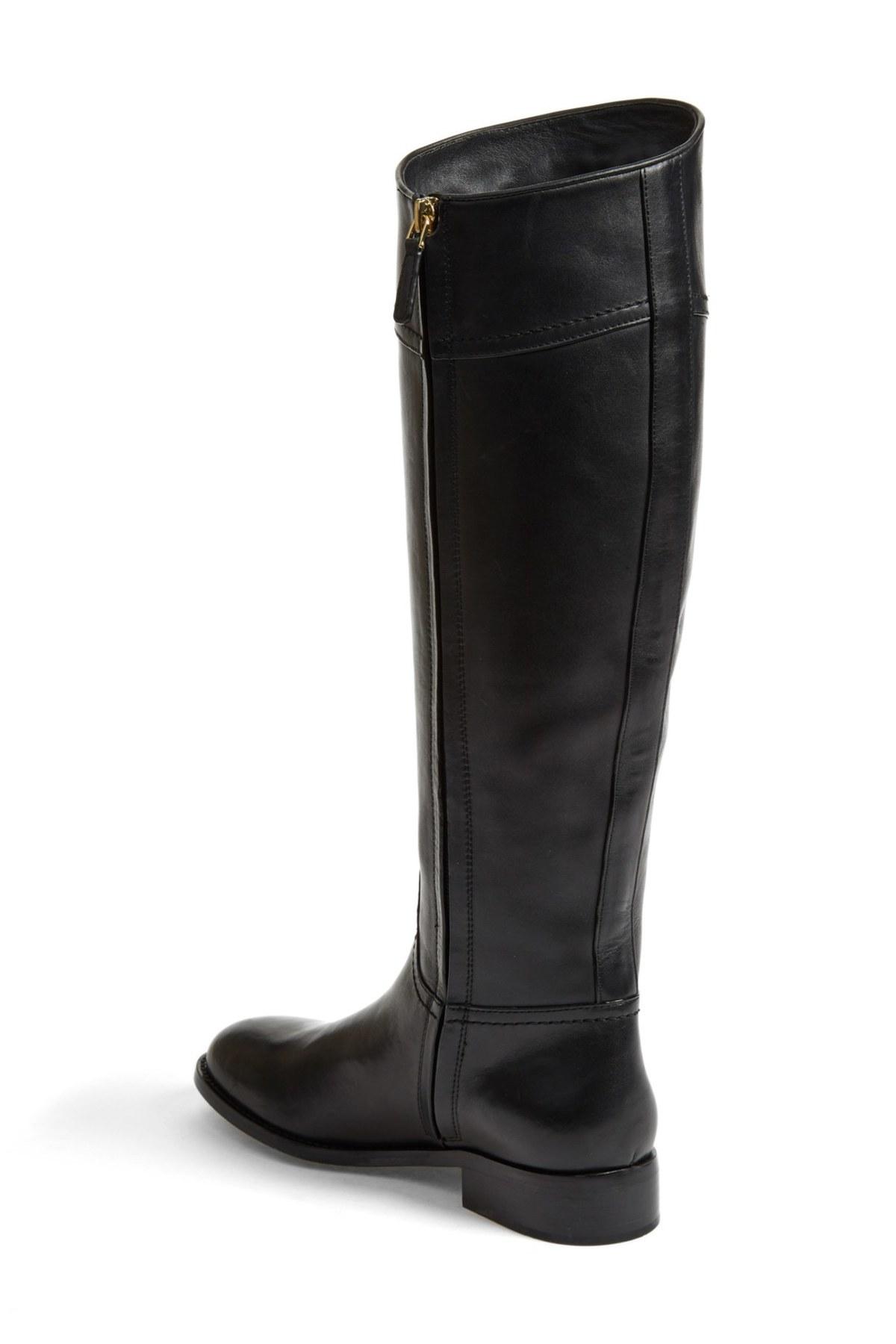 Tory Burch 'ashlynn' Wide Calf Riding Boot in Black | Lyst