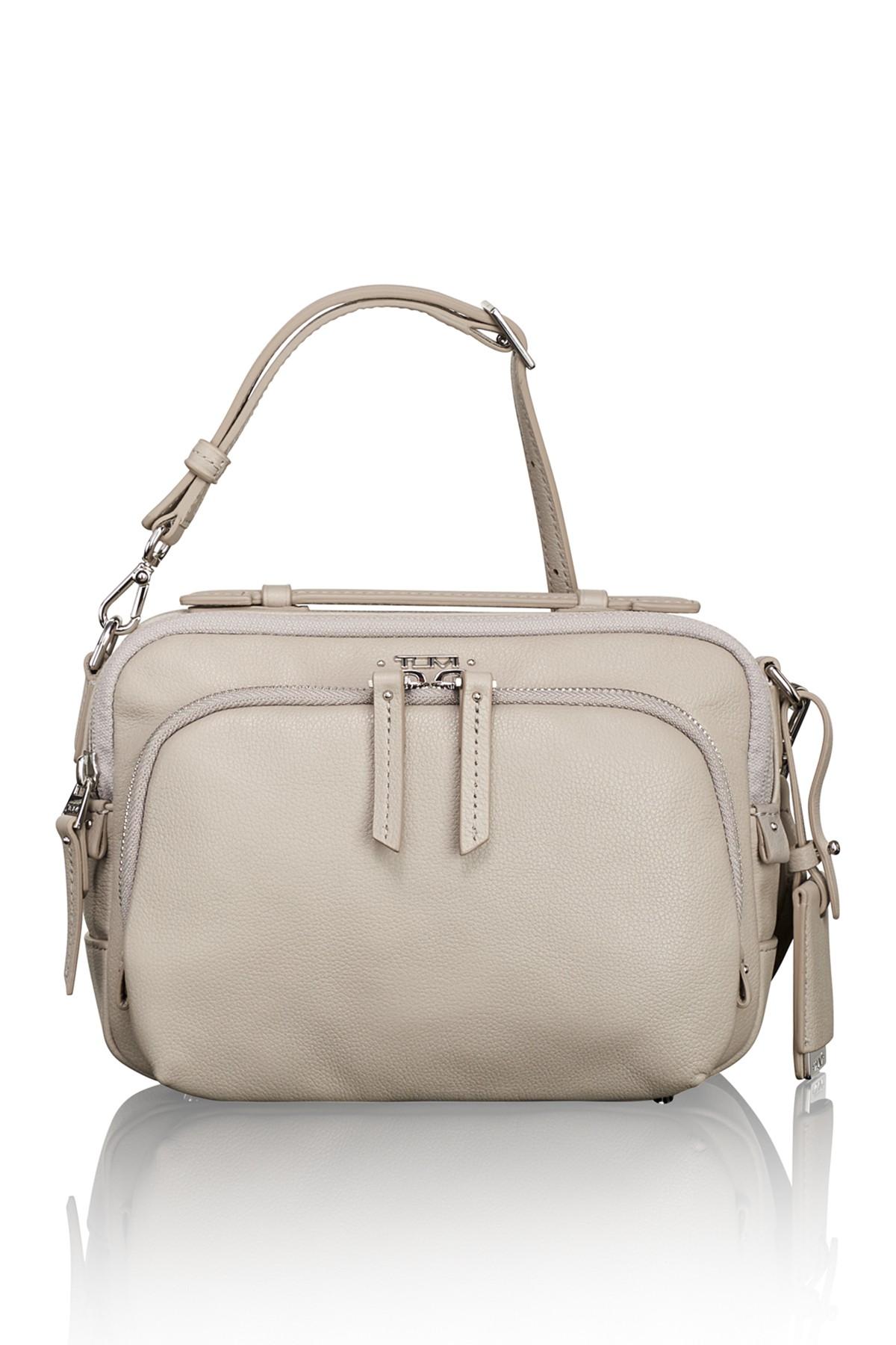 Tumi Luanda Leather Flight Crossbody Bag in Grey (Gray) Lyst