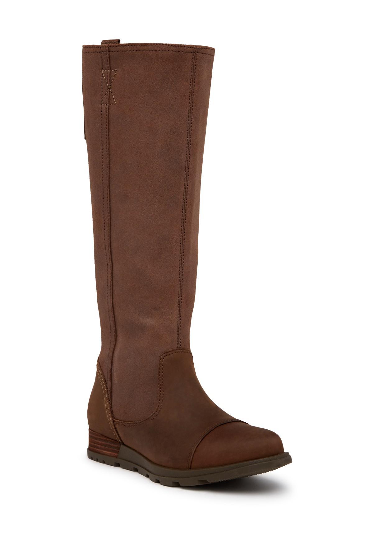 Sorel Major Tall Leather Boot in Brown - Lyst