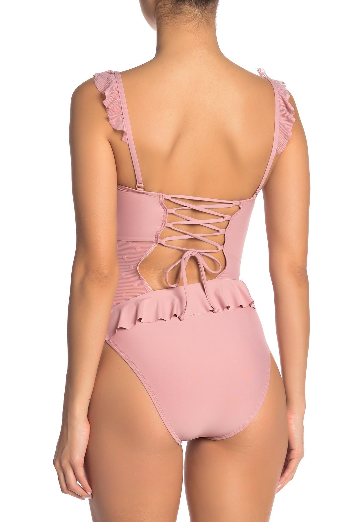 Ella moss meshed up one piece swimsuit Clearance