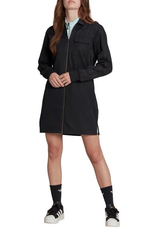adidas Contempo Long Sleeve Zip Up Dress in Black Lyst
