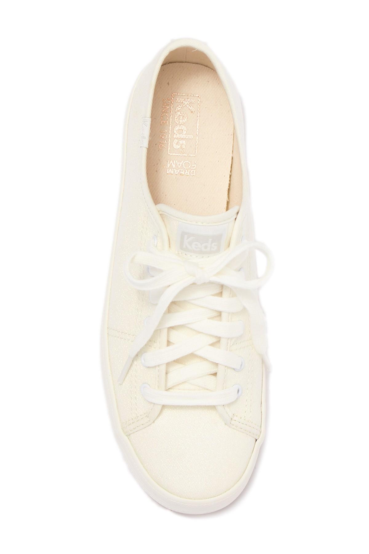 keds kickstart iridescent canvas sneakers