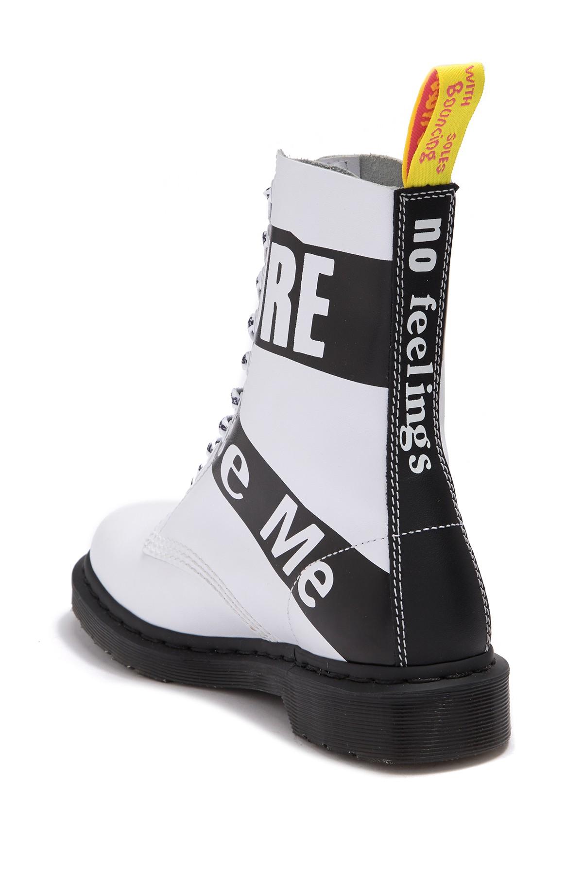 Martens Sex Pistols High Leather Boot White for Men - Lyst