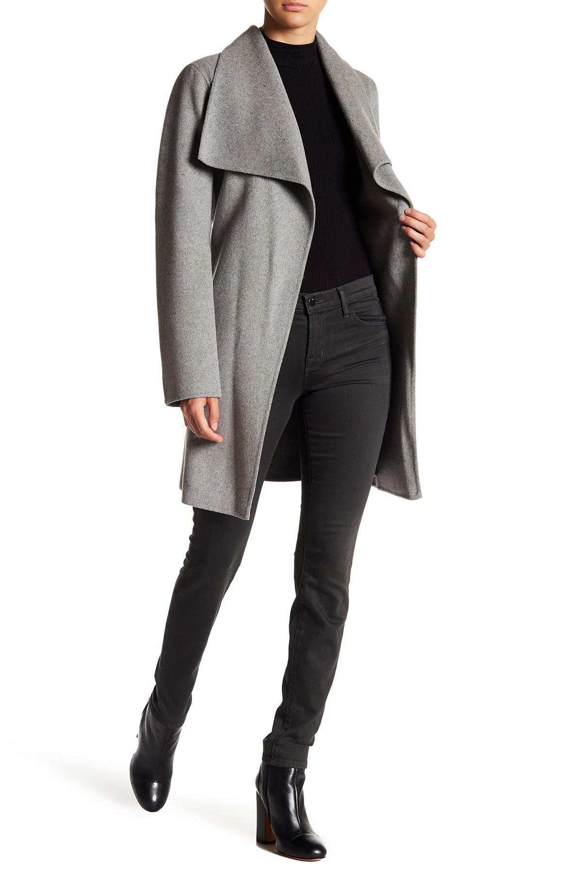 tahari ella wool blend coat