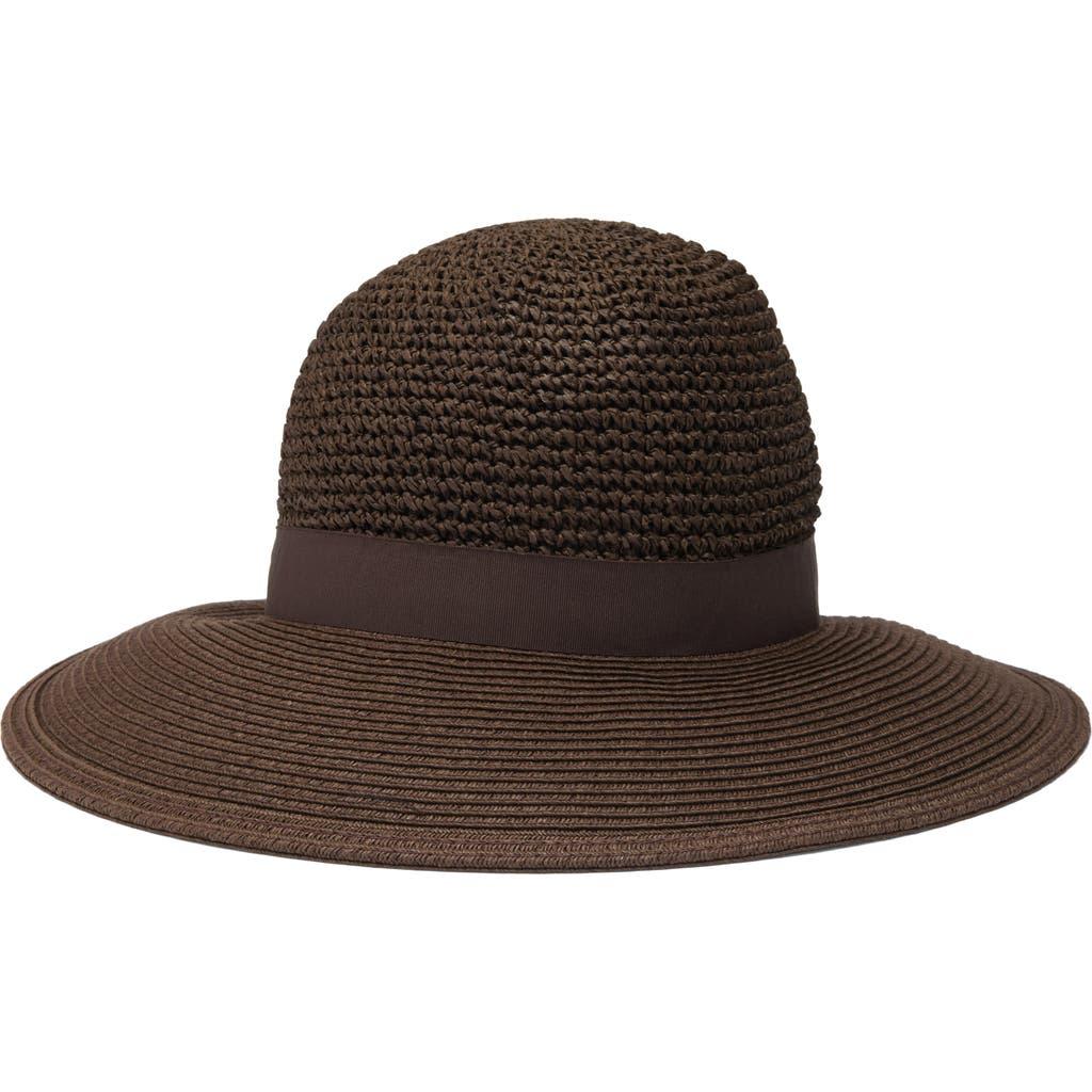 Nine West Crochet Stitch Floppy Hat in Brown Lyst