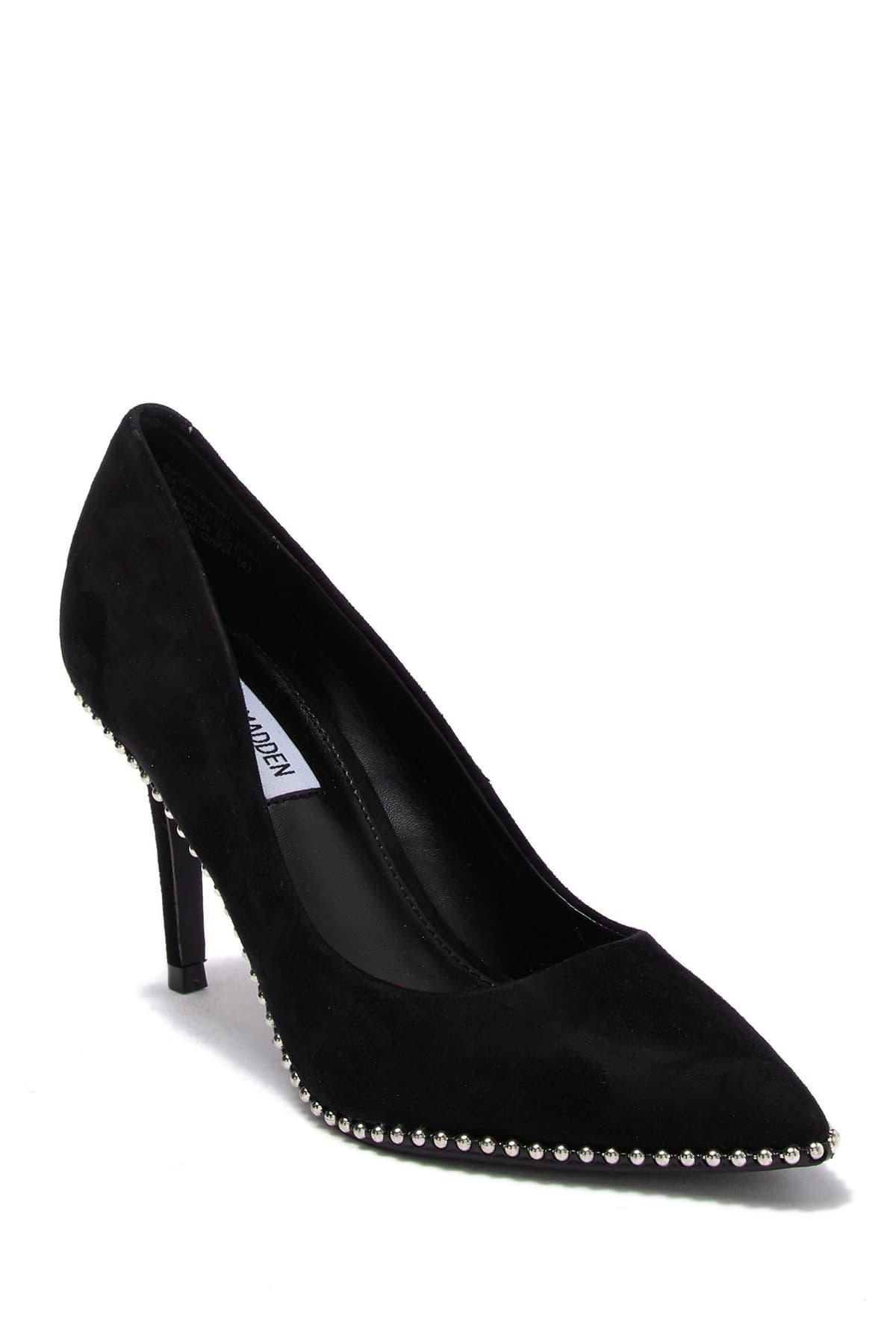 Steve Madden Diplo Studded Suede Pump in Black - Lyst