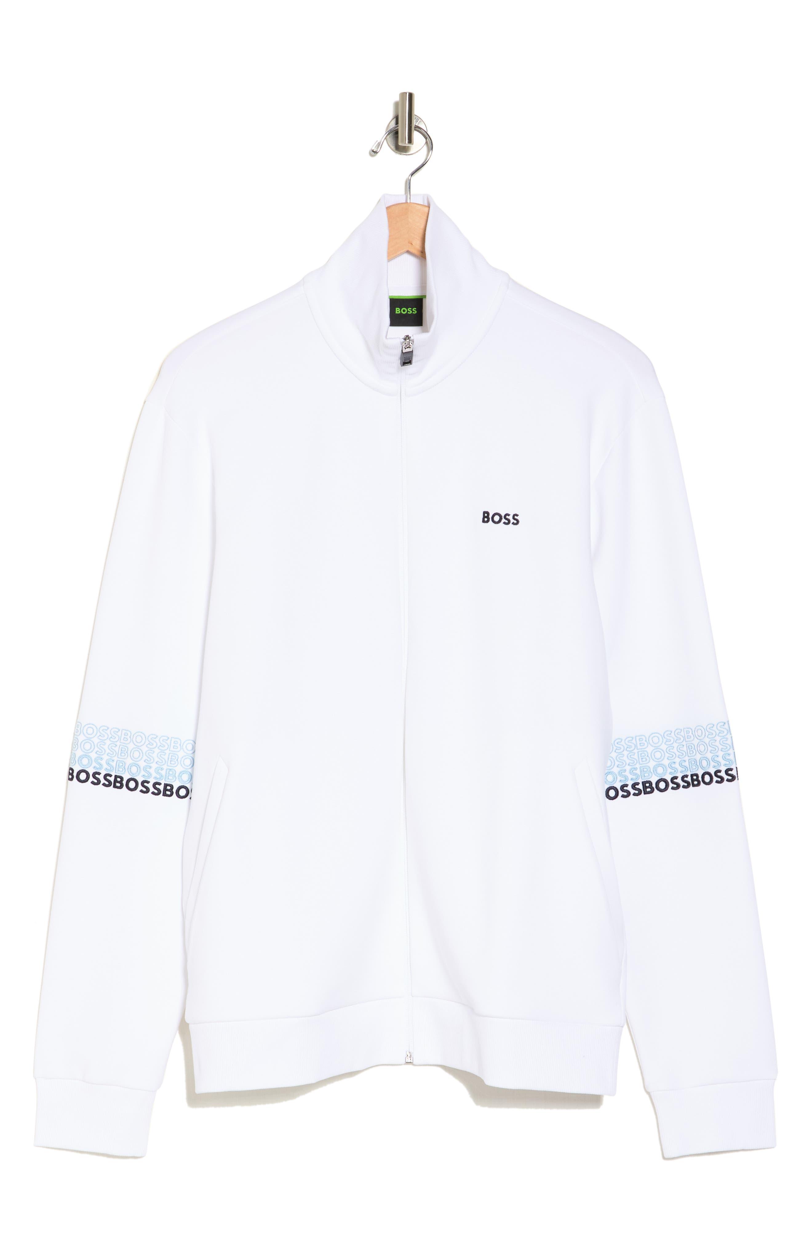 BOSS by HUGO BOSS Skaz Zip Jacket in White for Men | Lyst