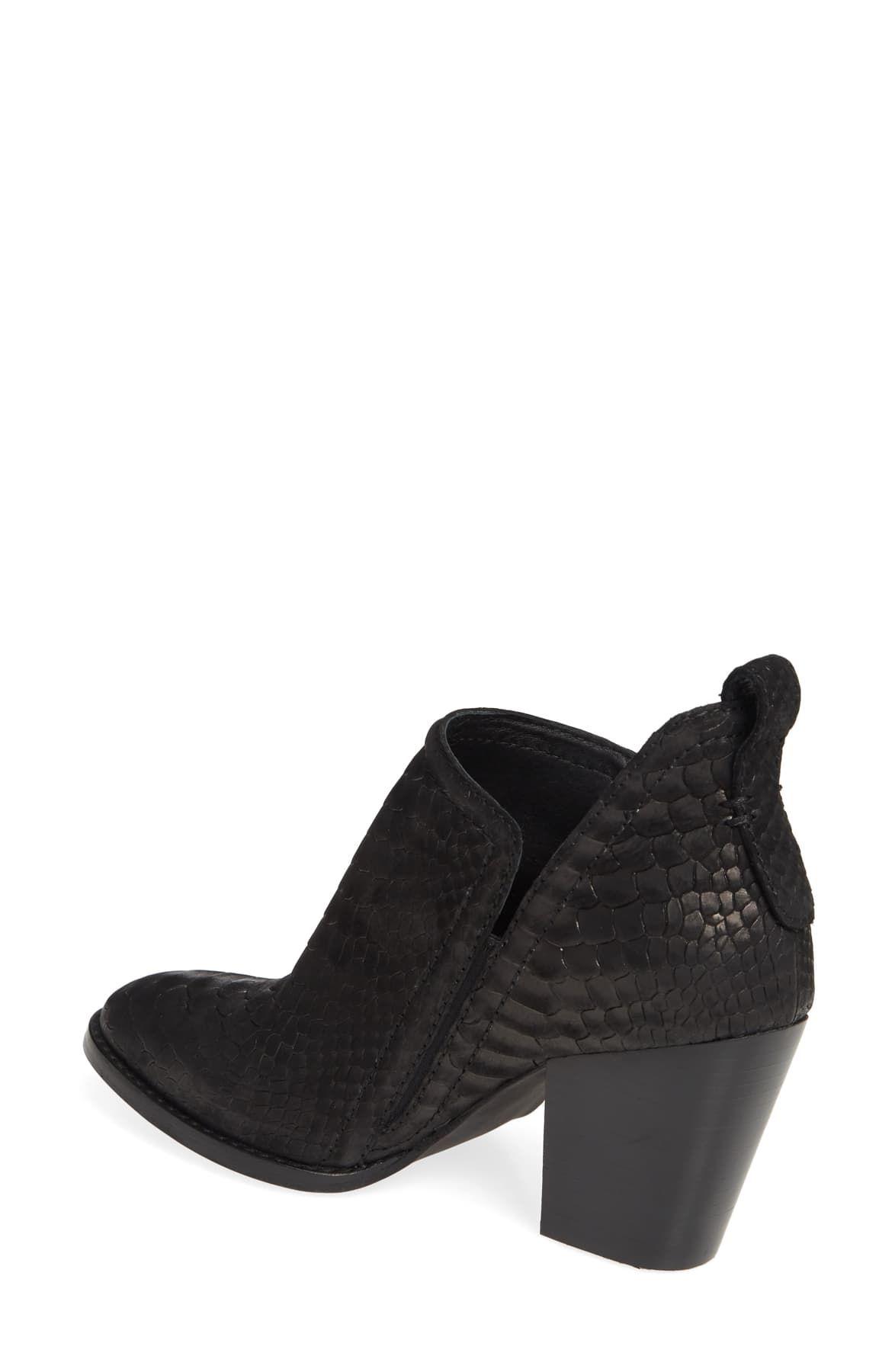 rowlan snakeskin embossed bootie