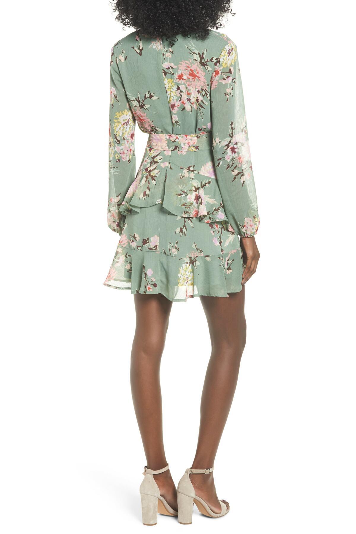 love fire tiered wrap dress