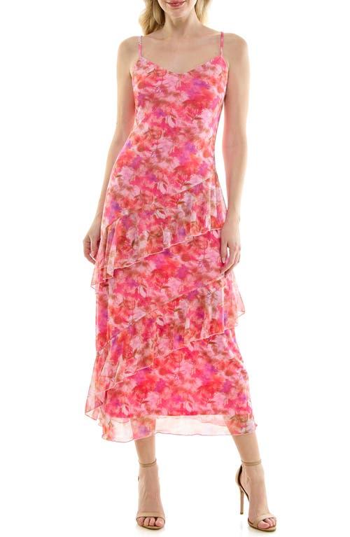 self portrait bustier tiered chiffon midi dress Blue Chiffon Lace Tiered Midi Dress – self-portrait-US