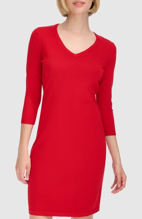 Calvin klein red sweater dress sale