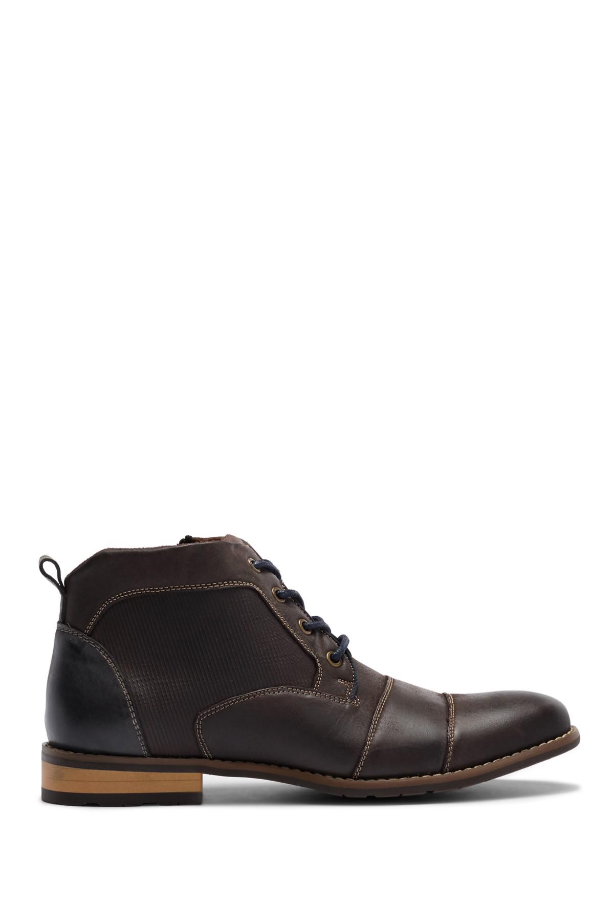 Steve Madden Elect Cap Toe Leather Boot 