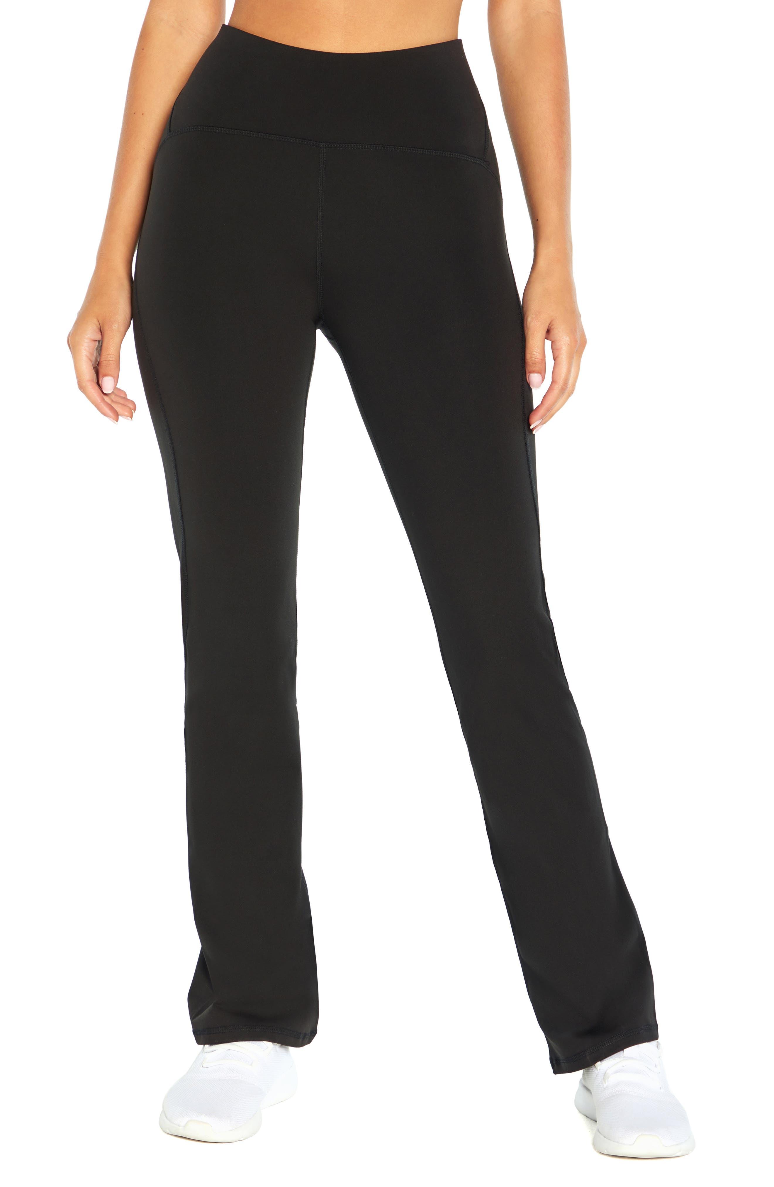 Jessica Simpson Encore Bootcut Yoga Pants in Black | Lyst