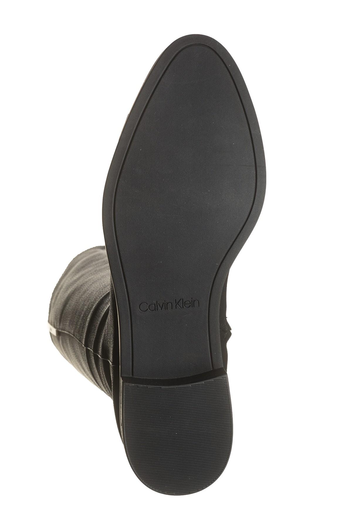 calvin klein francine leather tall boots
