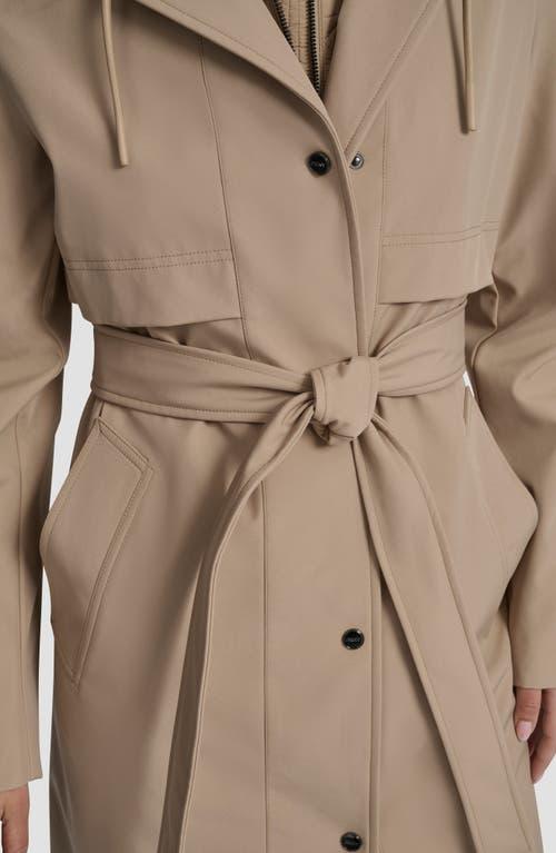 Dkny Belted Dkny Shell Hooded Trench Coat DKNY Trench Coats For