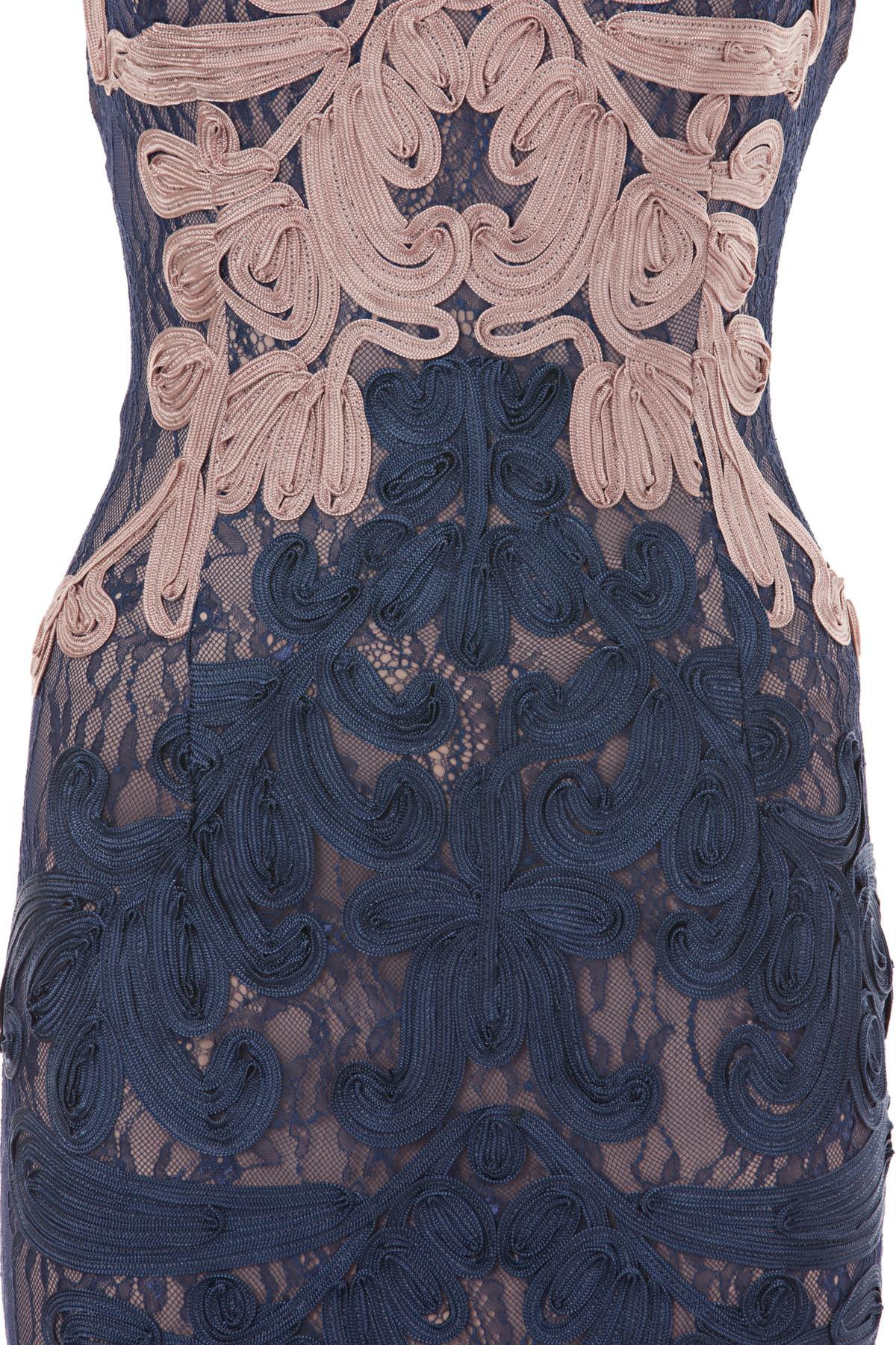 JS Collections Synthetic Soutache Lace Midi Dress in Lilac/ Navy (Blue) Lyst