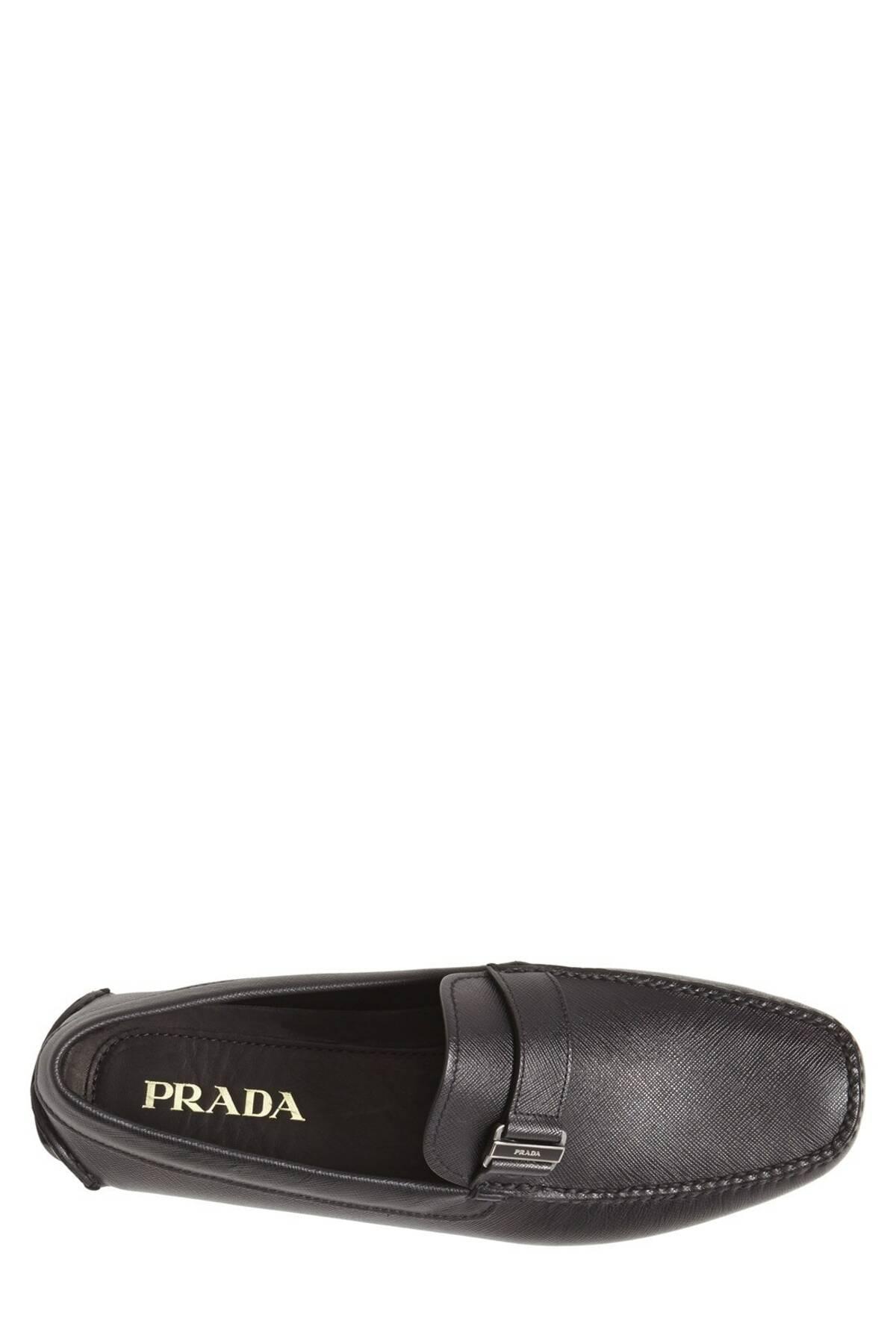 Prada Saffiano Leather Driving Shoe (men) in Nero (Black) for Men - Lyst