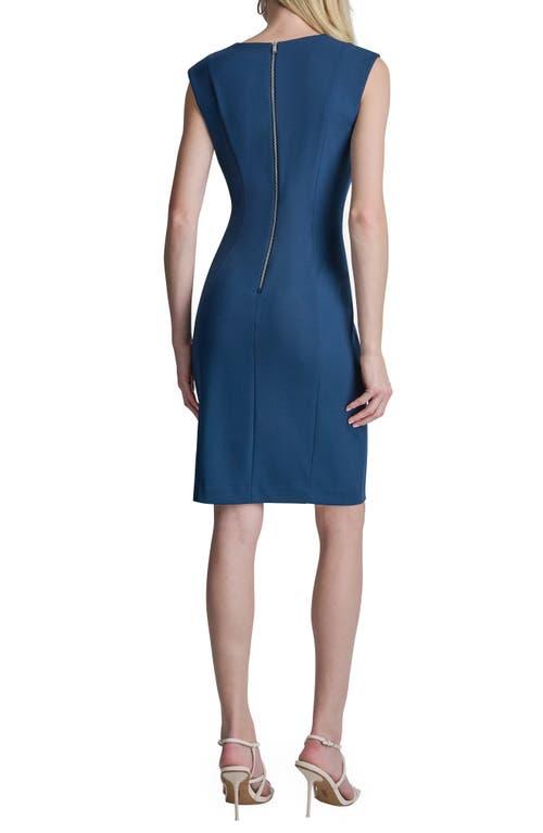 dkny dresses blue Knotted Strap V Neck Maxi Dress | A-Line Dress main image 0