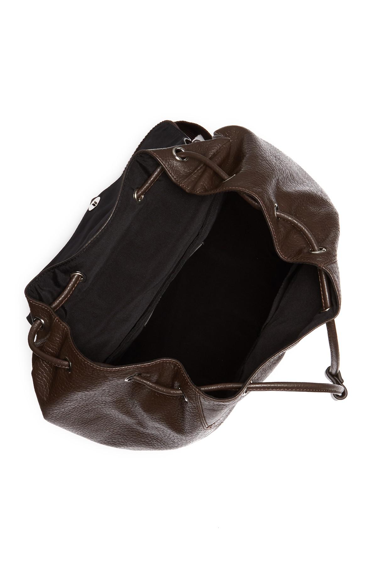 Cole Haan Leather Flap Backpack in Black for Men Lyst