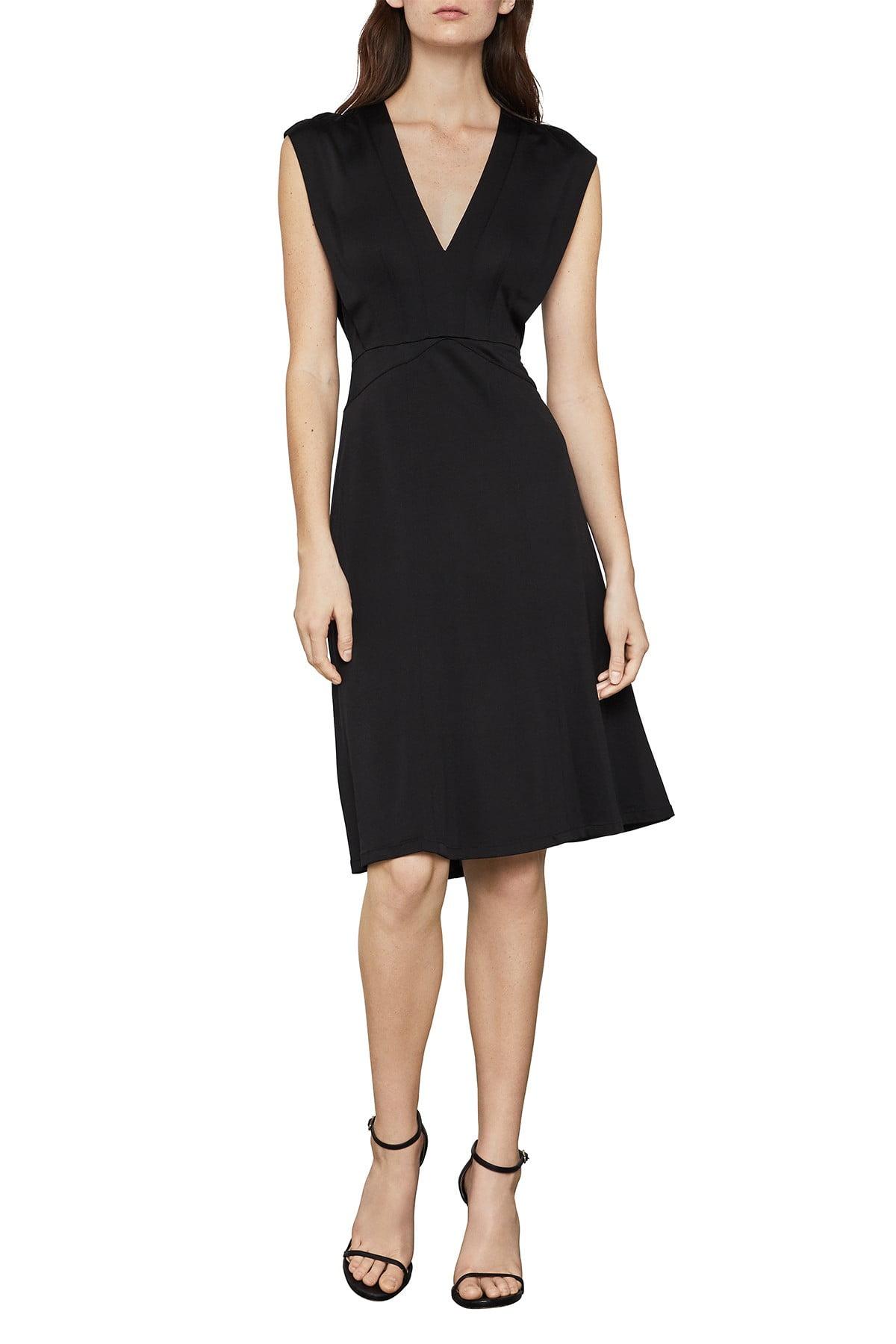 BCBGMAXAZRIA V-neck Knit Dress in Black - Lyst